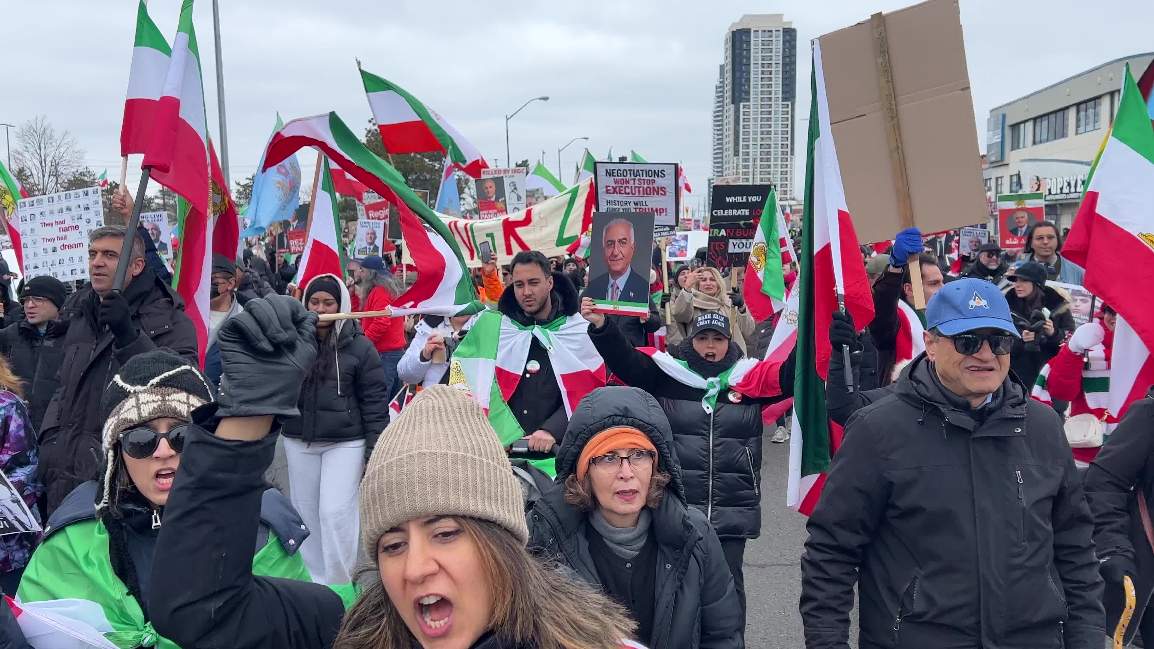 Global Day of Action for regime change in Iran was one of the largest protests ever in Toronto