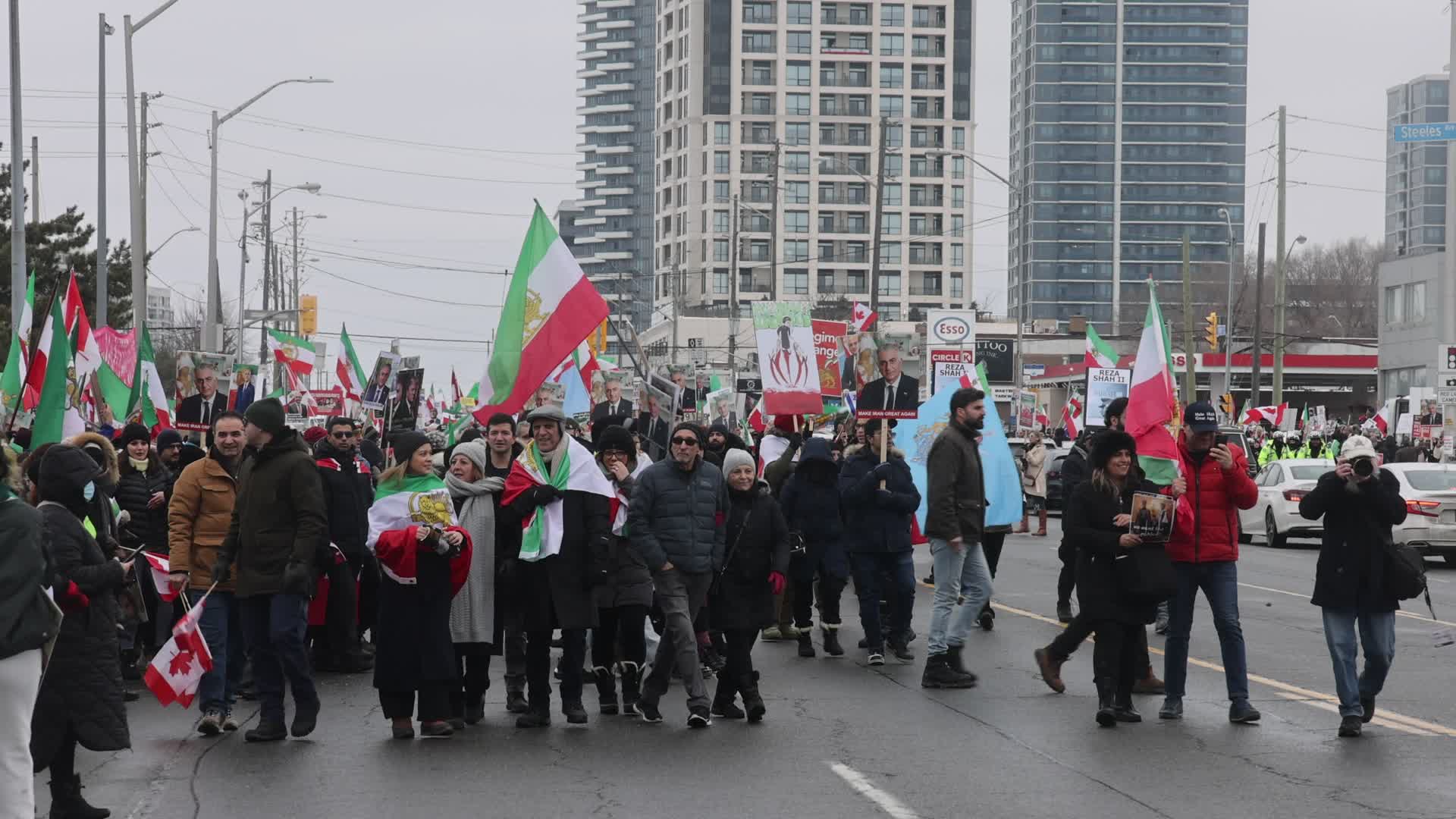 Global Day of Action for regime change in Iran was one of the largest protests ever in Toronto