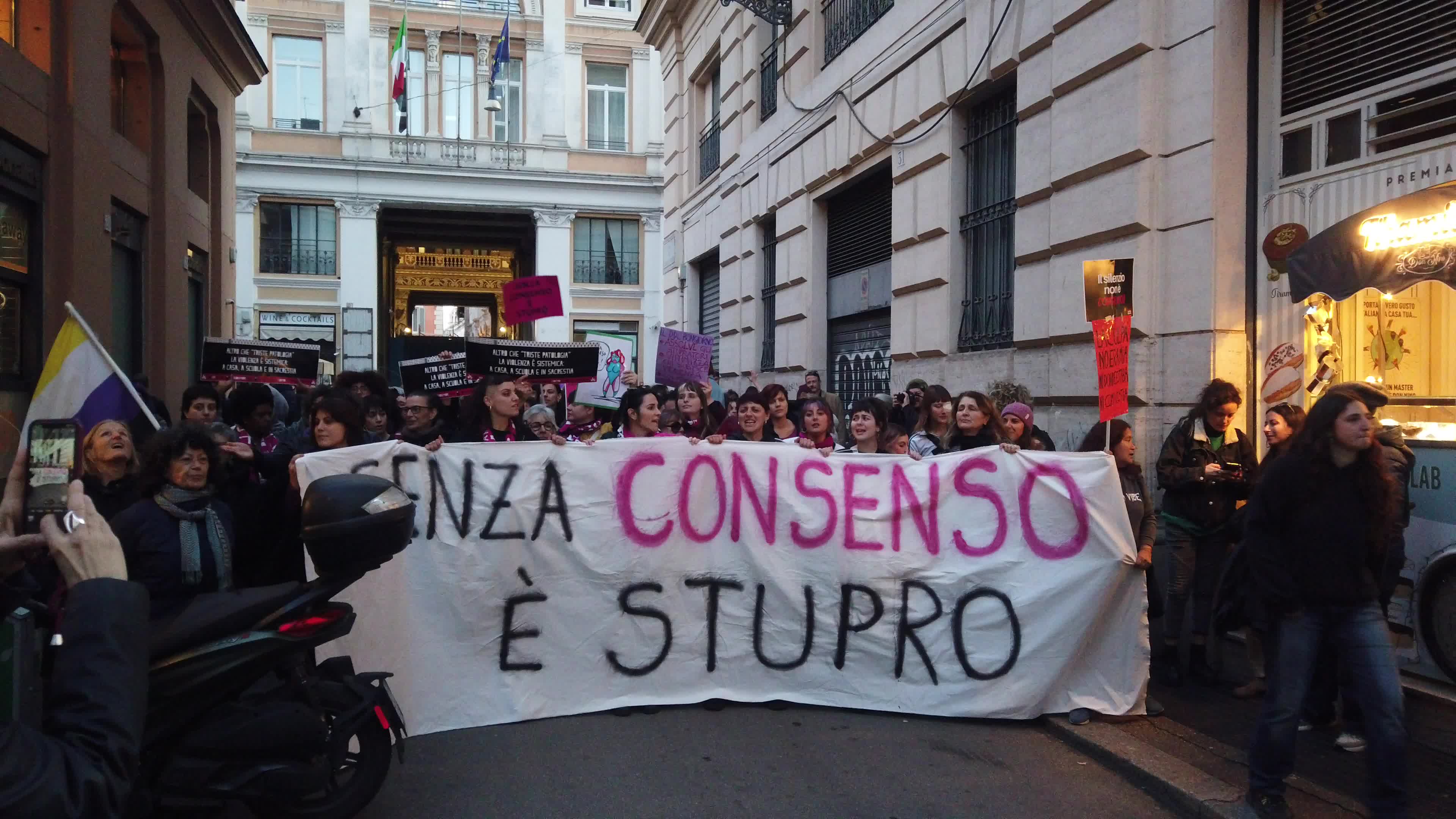Demonstration against the Bongiorno Bill on Article 609-bis With