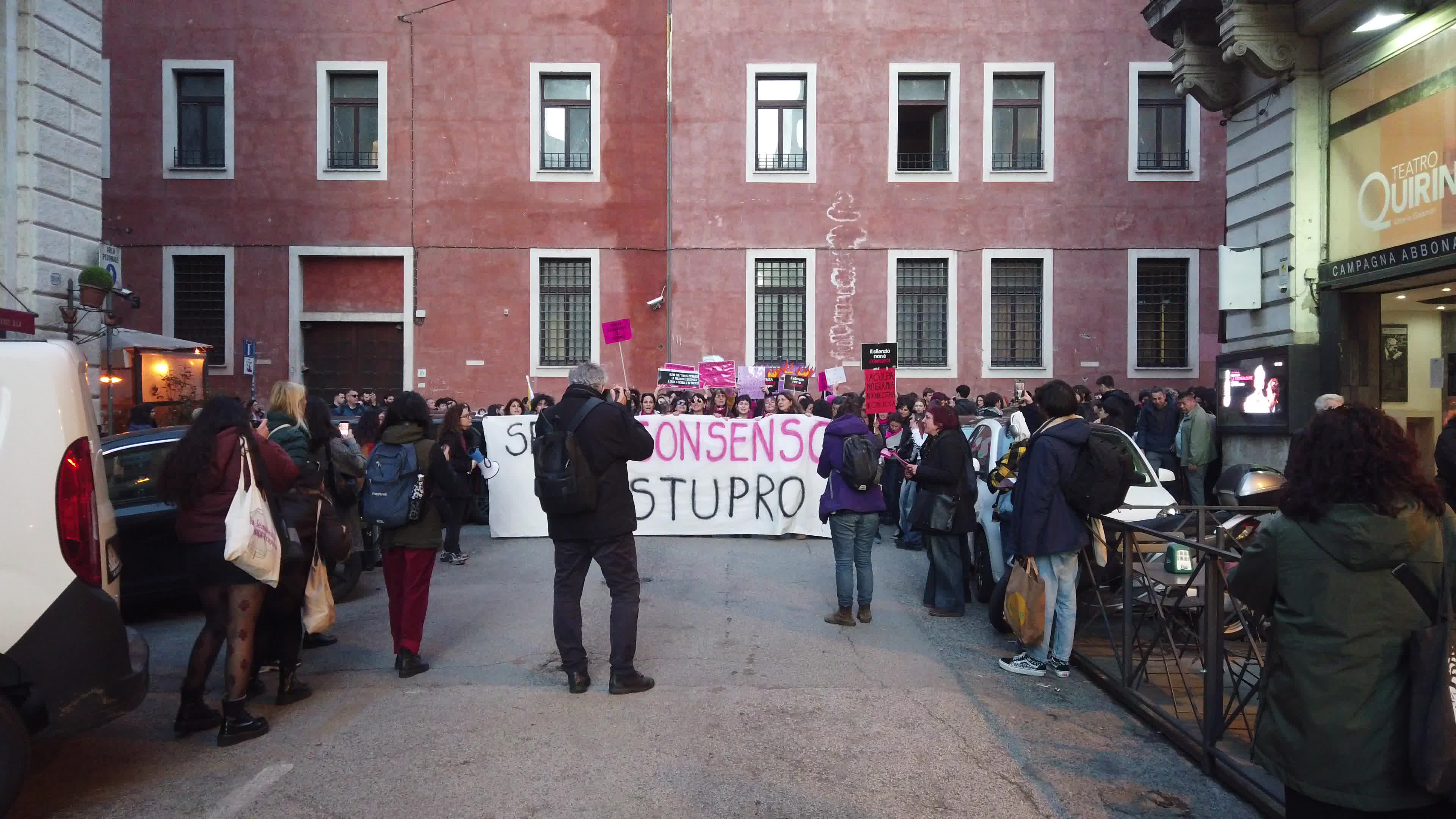 Demonstration against the Bongiorno Bill on Article 609-bis With