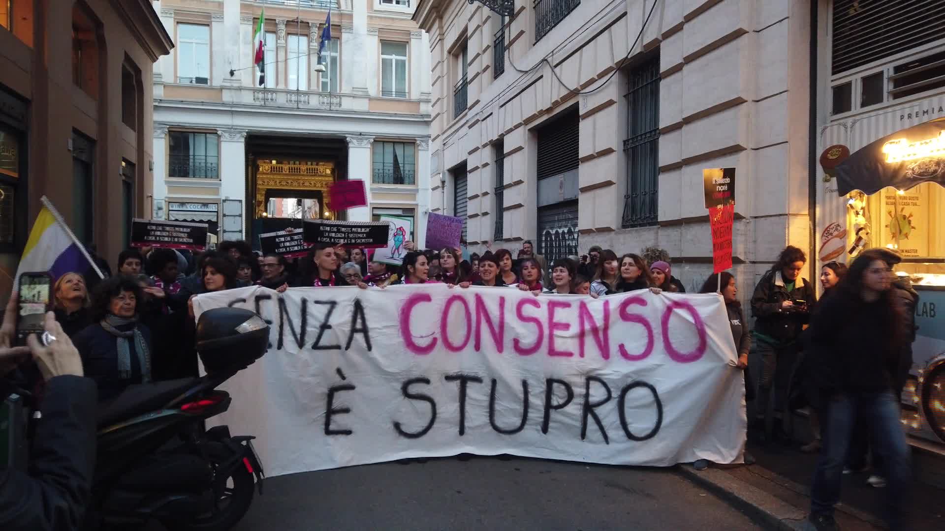 Demonstration against the Bongiorno Bill on Article 609-bis With - 02/15/2026