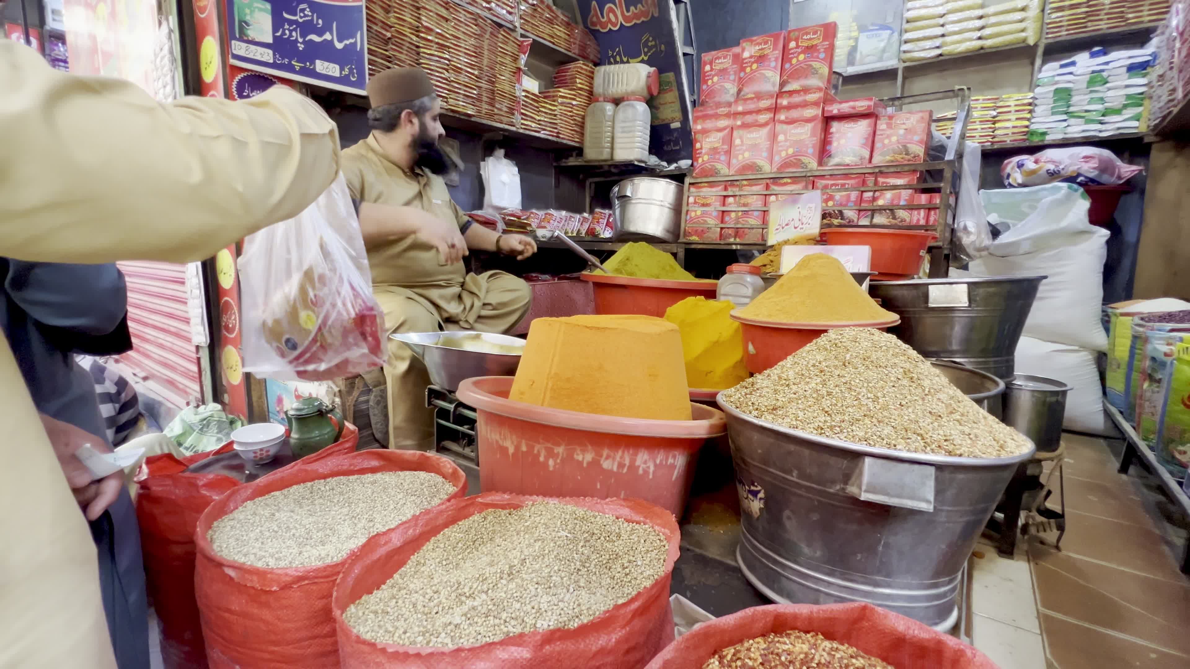 People shop for goods ahead of Ramadan in Peshawar