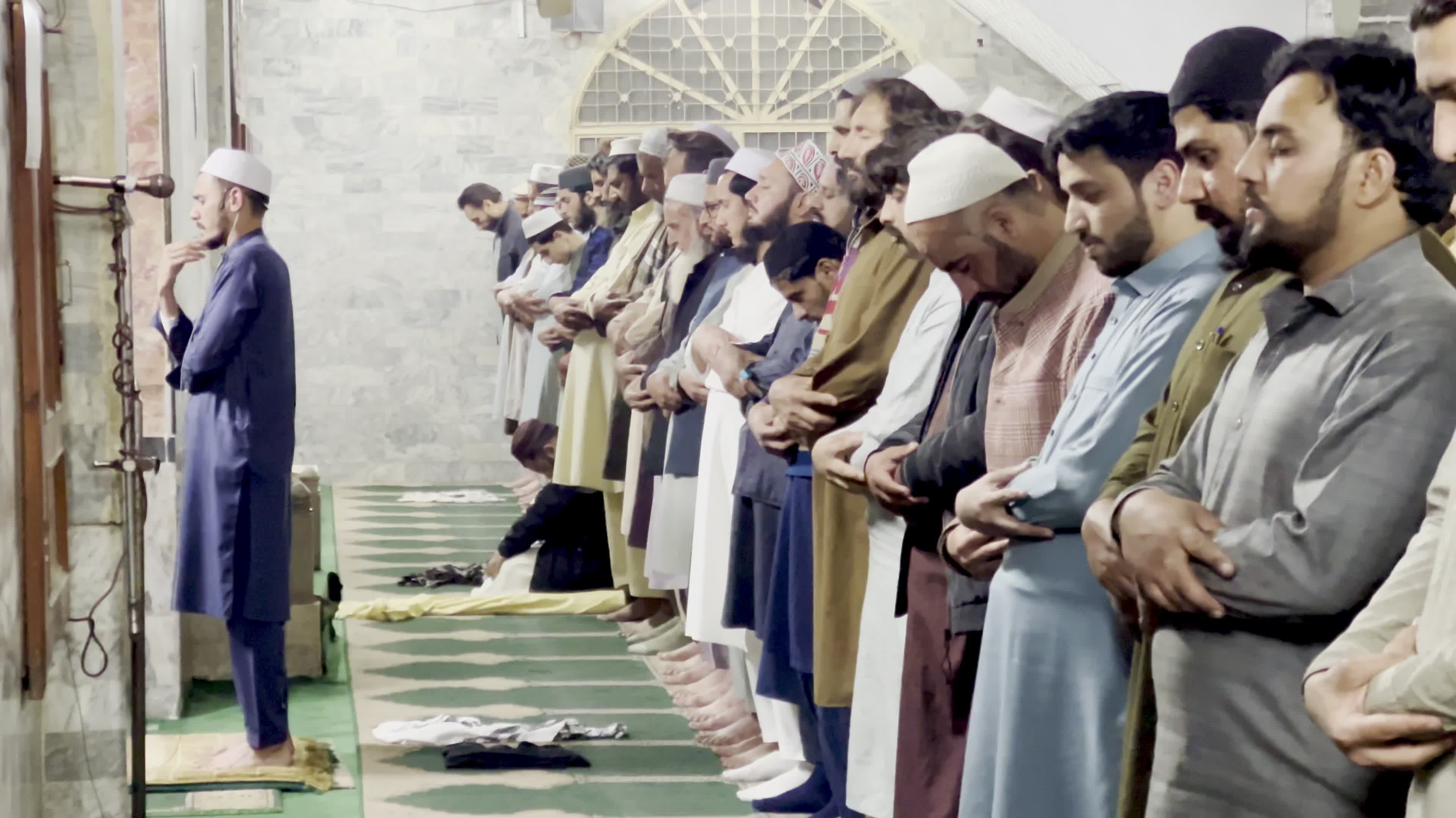 Tarawih evening prayer in Pakistan on the eve of Ramadan