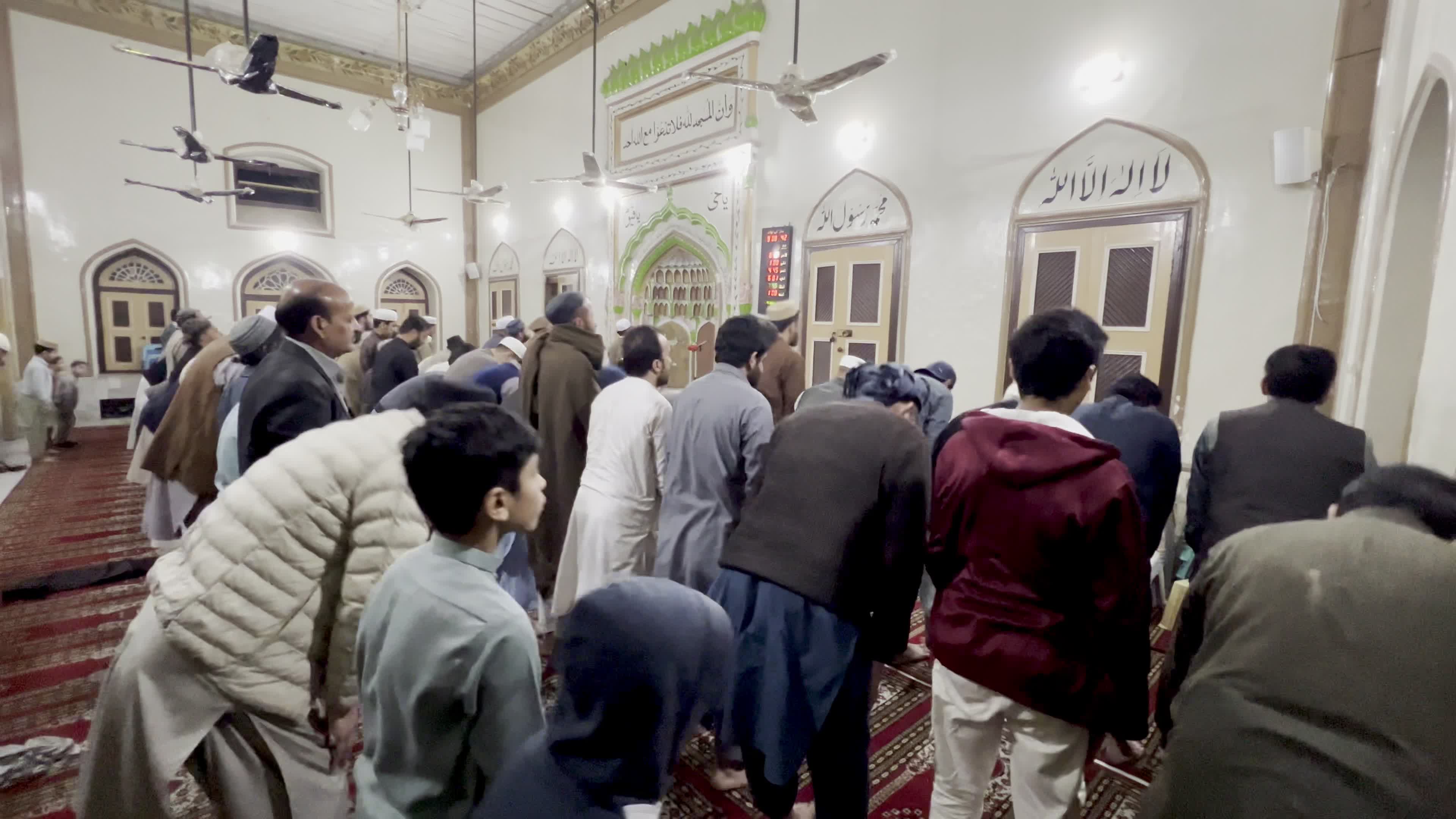 Tarawih evening prayer in Pakistan on the eve of Ramadan