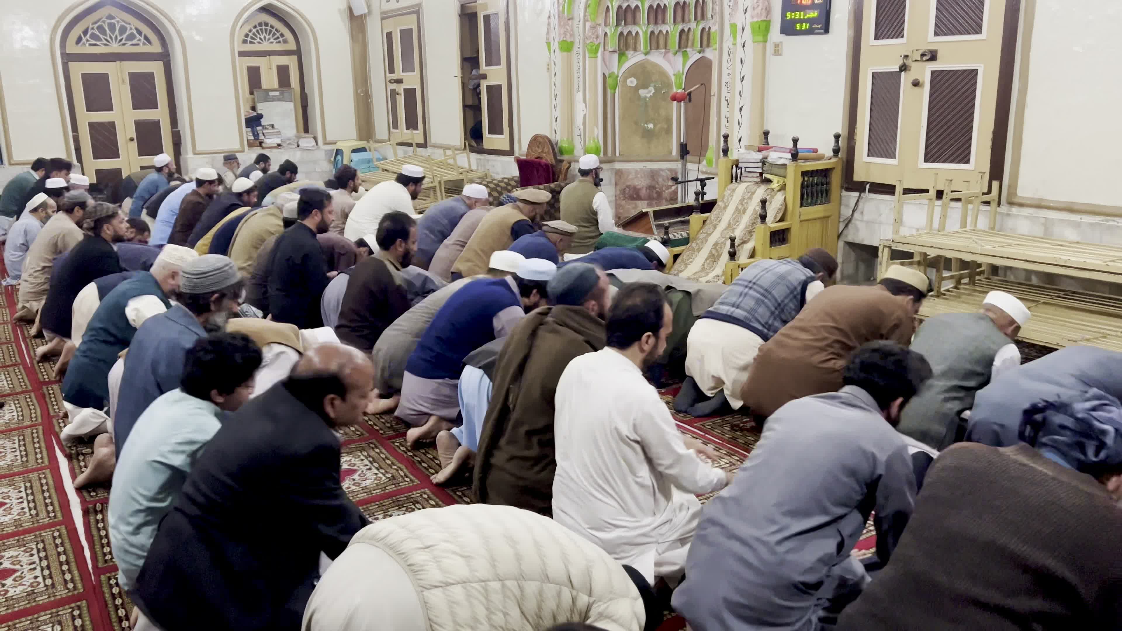 Tarawih evening prayer in Pakistan on the eve of Ramadan
