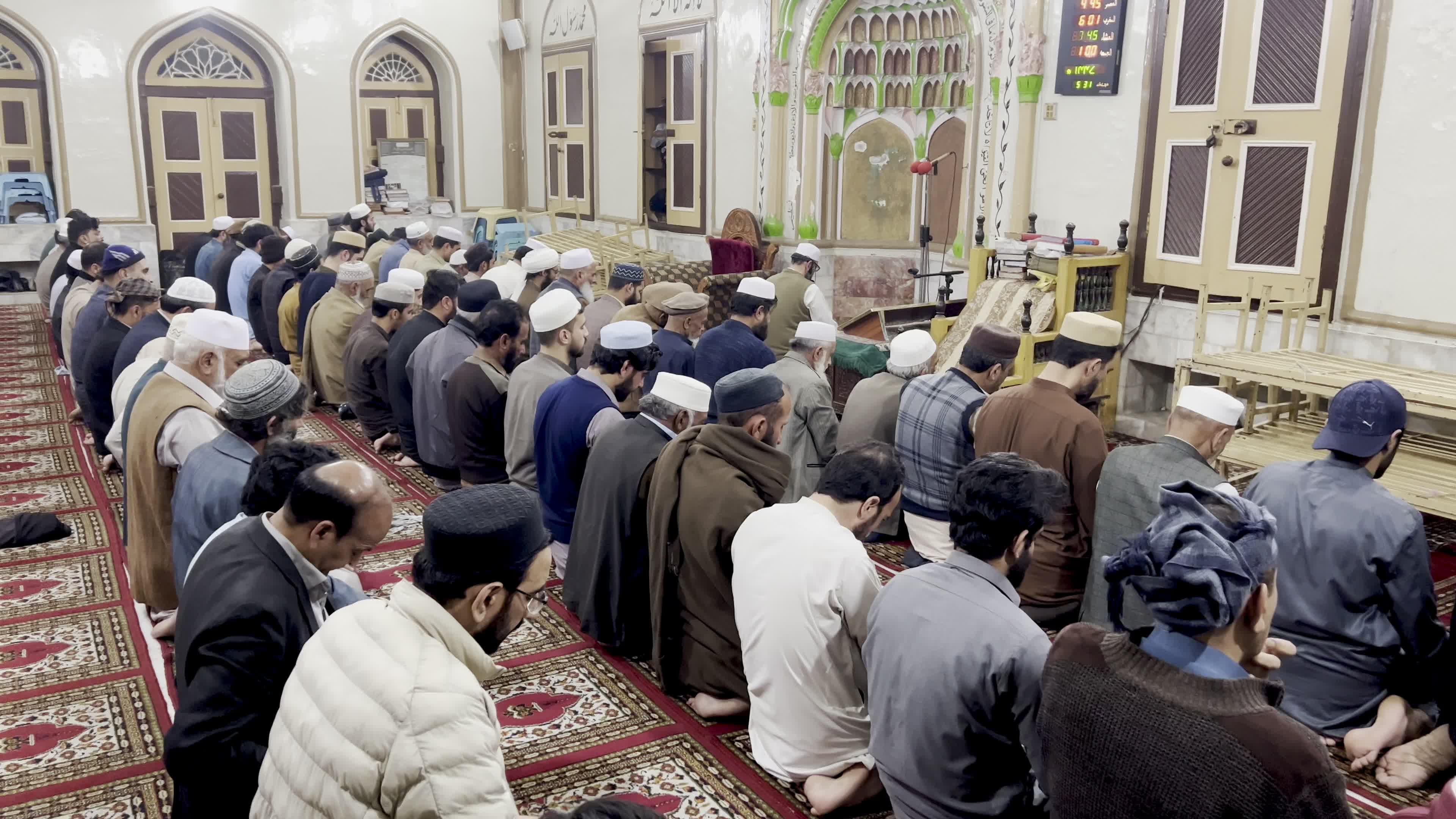Tarawih evening prayer in Pakistan on the eve of Ramadan