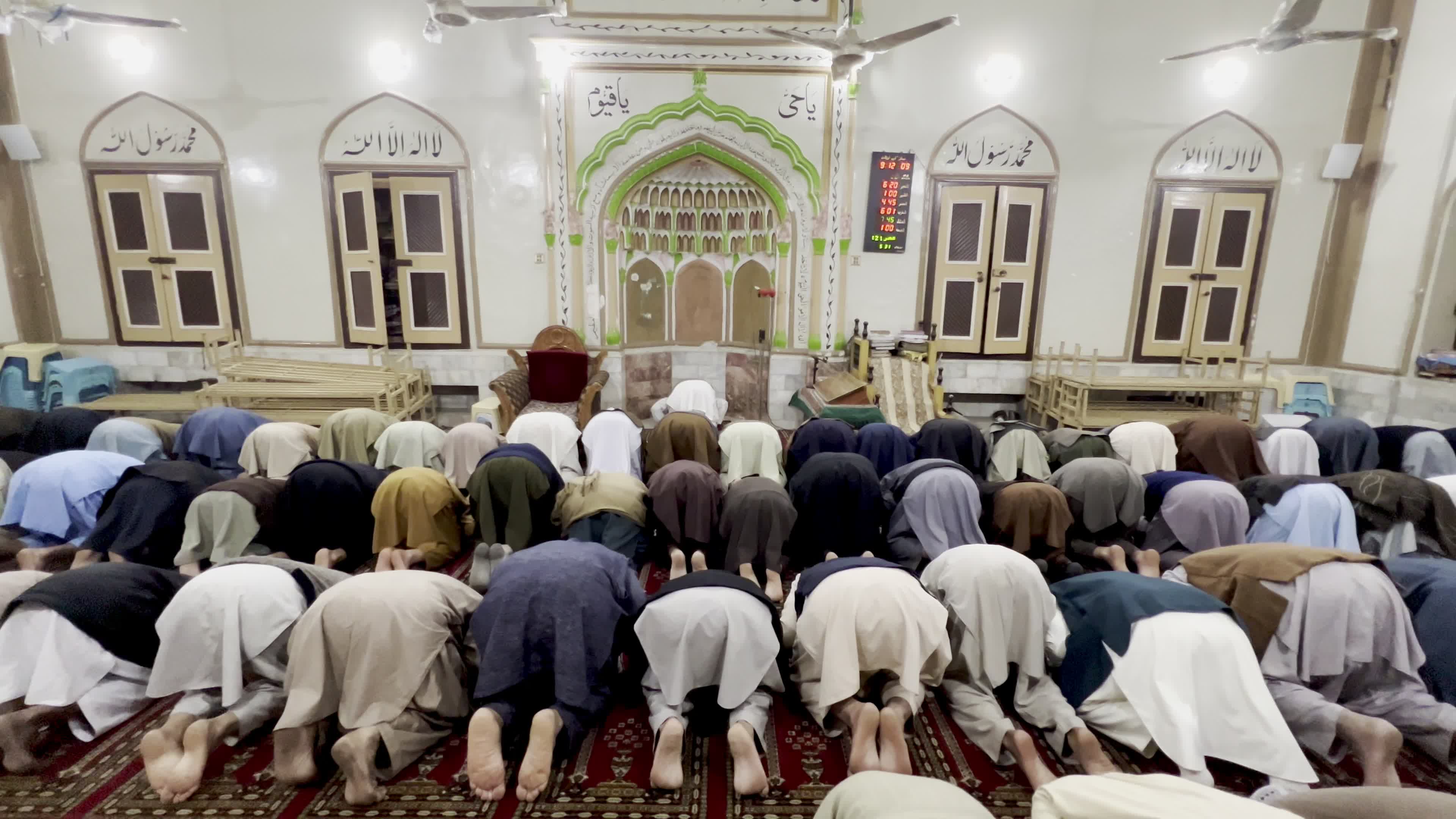 Tarawih evening prayer in Pakistan on the eve of Ramadan