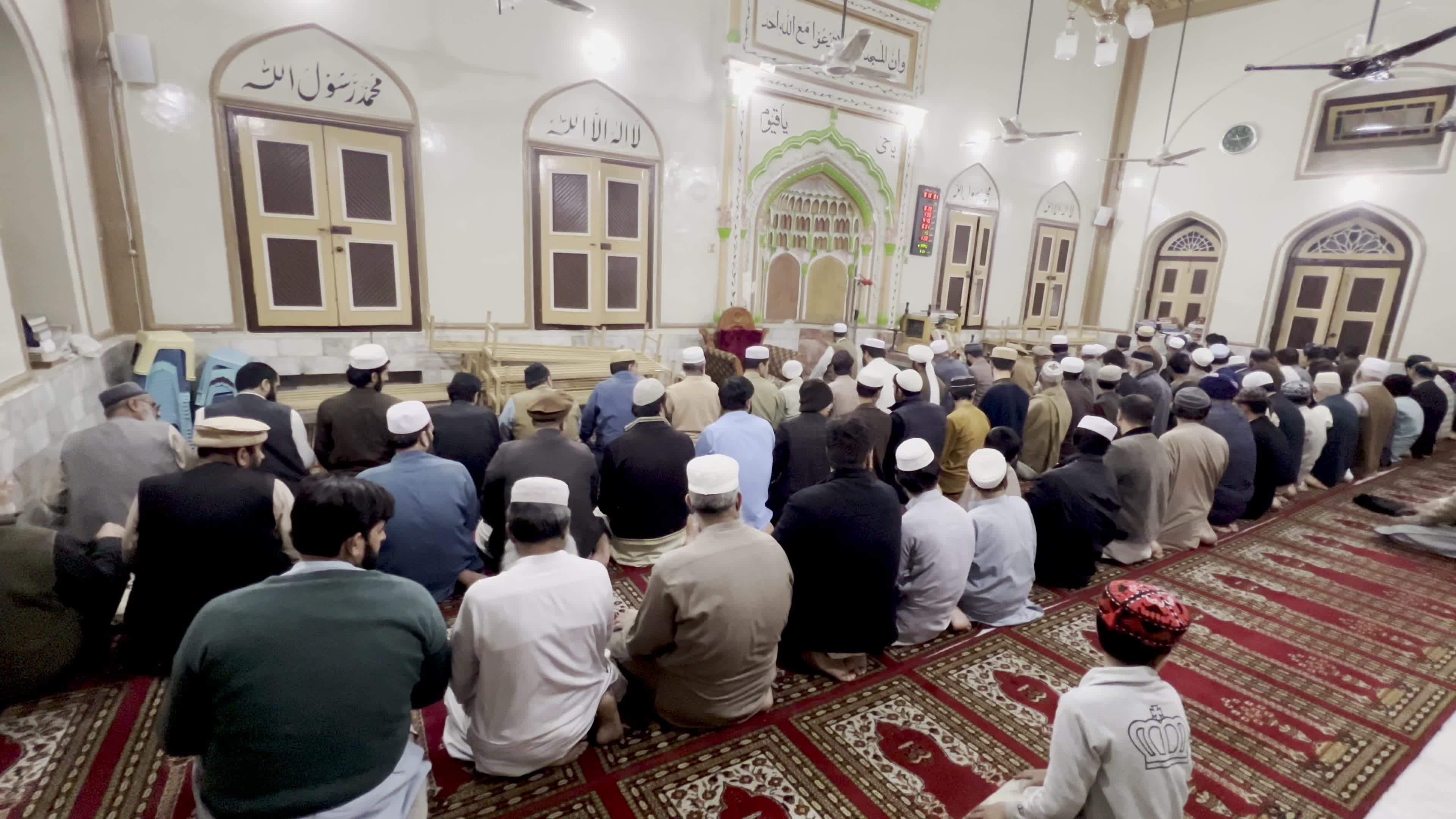 Tarawih evening prayer in Pakistan on the eve of Ramadan