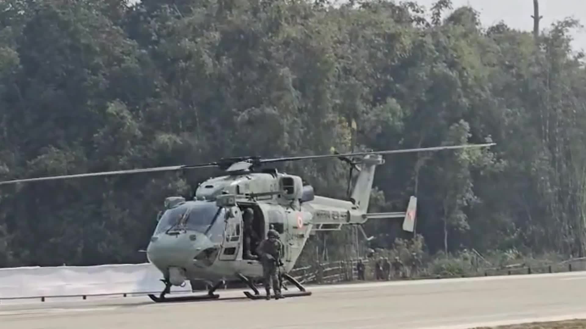 Newly built Emergency Landing Facility (ELF) built on the Moran bypass in Dibrugarh , India