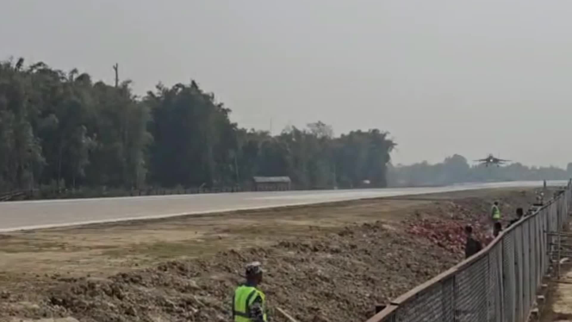 Newly built Emergency Landing Facility (ELF) built on the Moran bypass in Dibrugarh , India