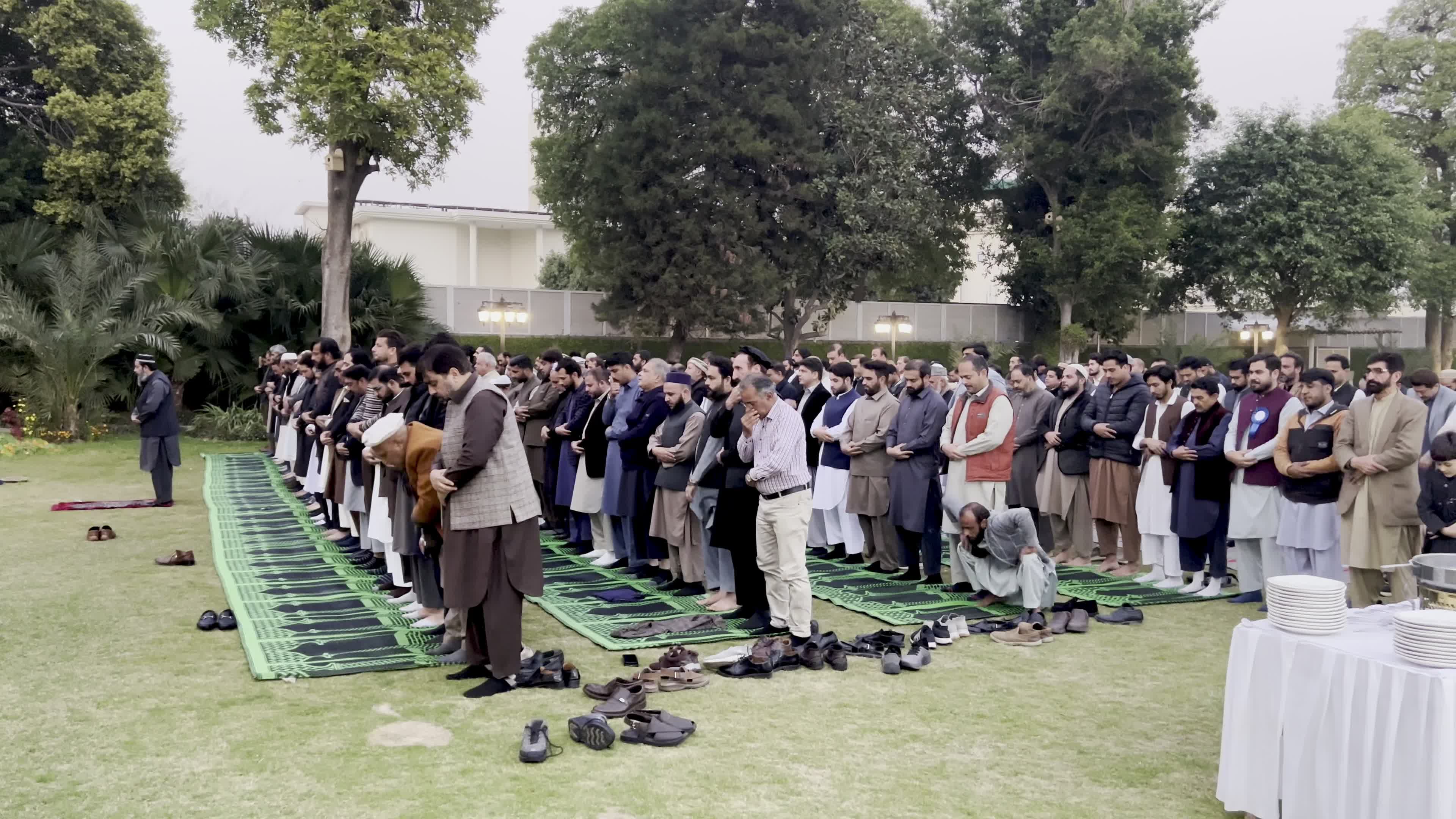 Peshawar Journalists Offer Maghrib Prayer at CM House