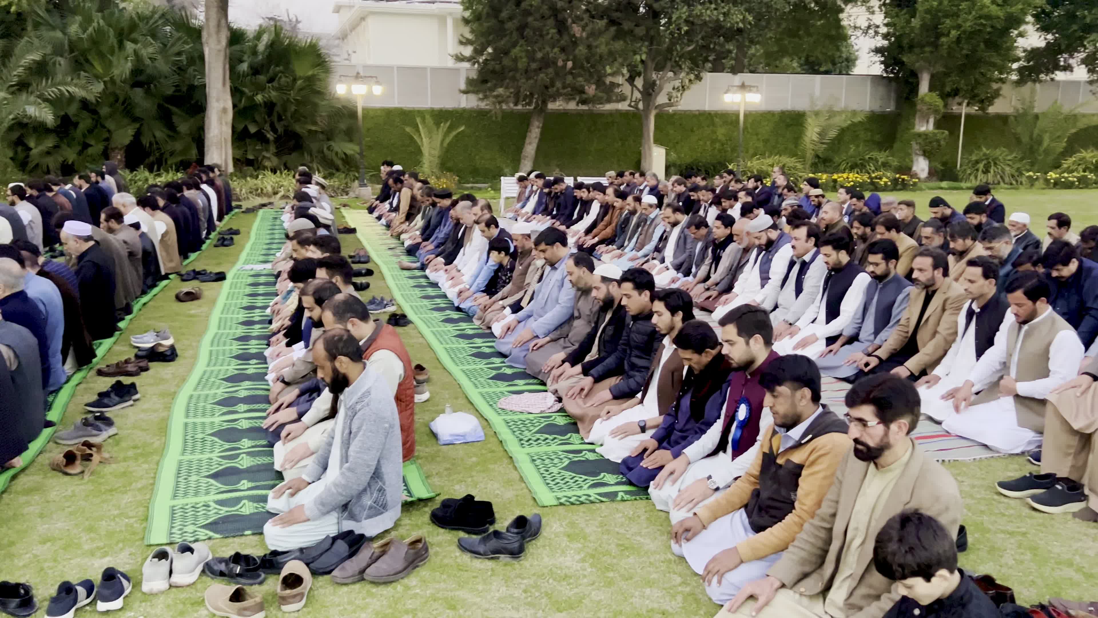 Peshawar Journalists Offer Maghrib Prayer at CM House