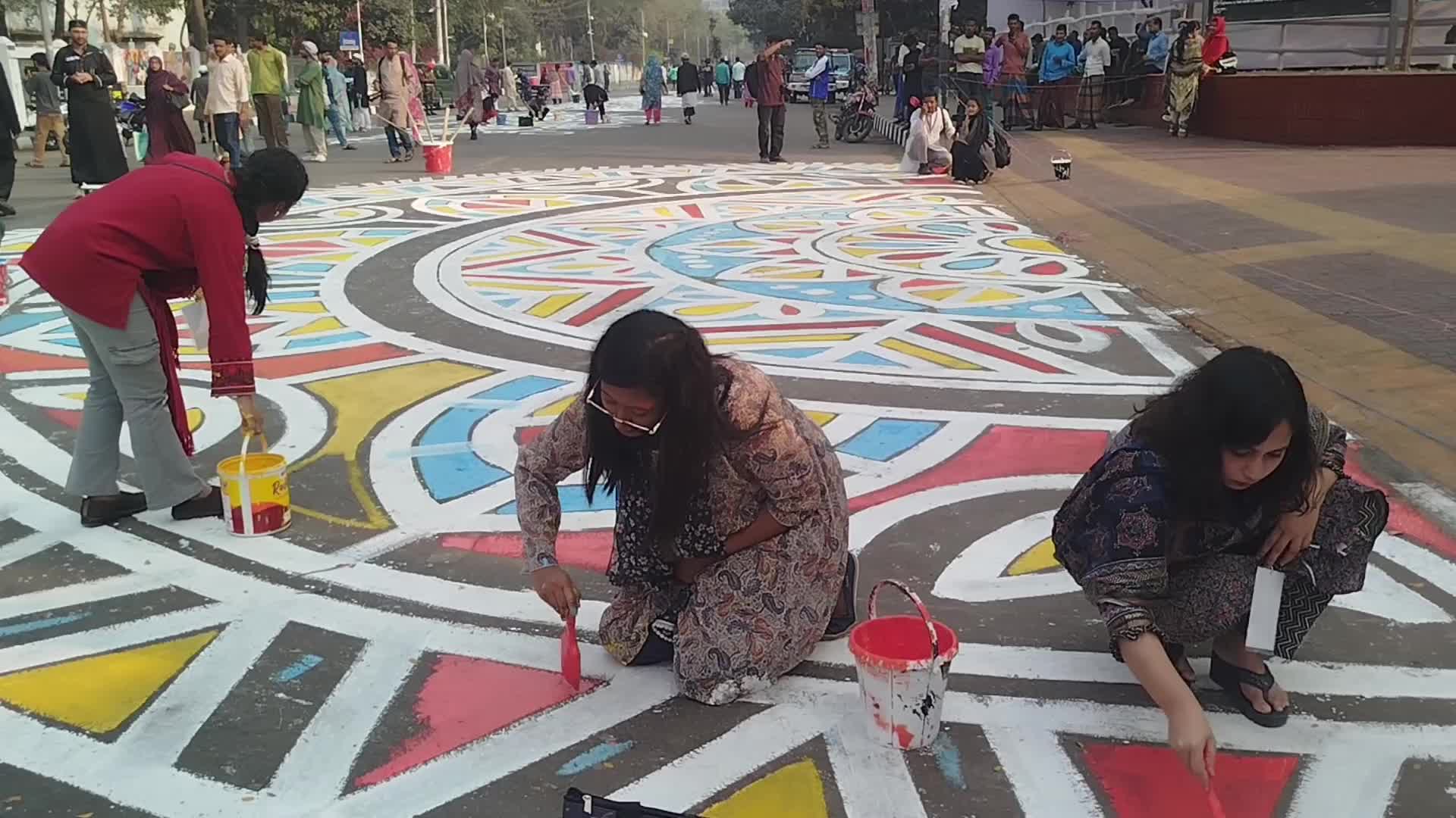 Preparations for celebrating International Mother Language Day in Bangladesh
