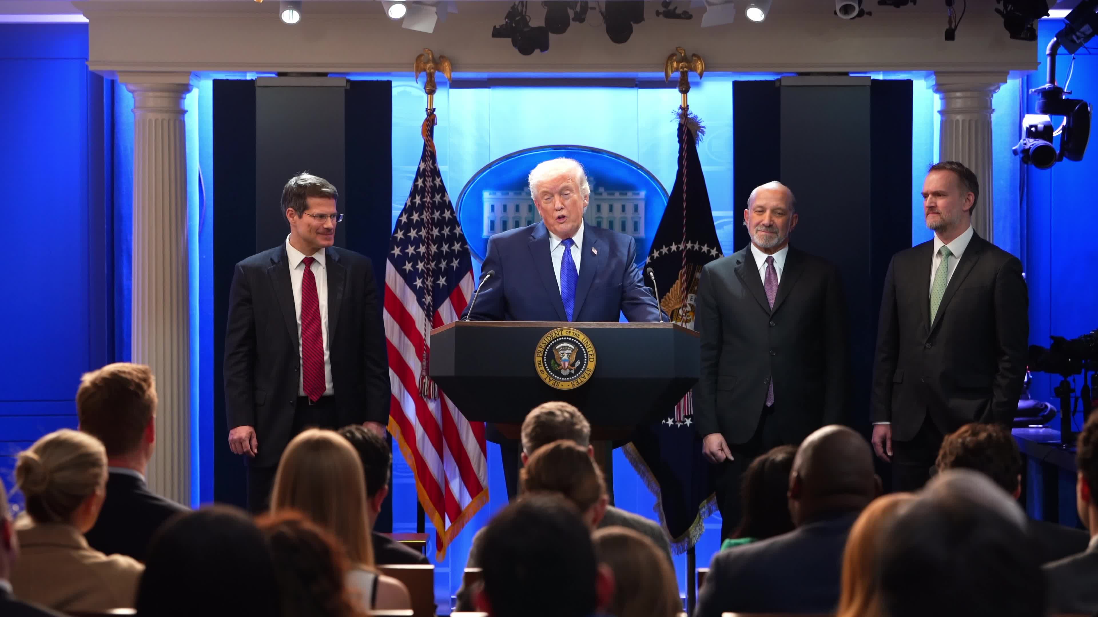 President Trump Holds Press Briefing On Supreme Court's Decision To Strike Down His Global Tariffs