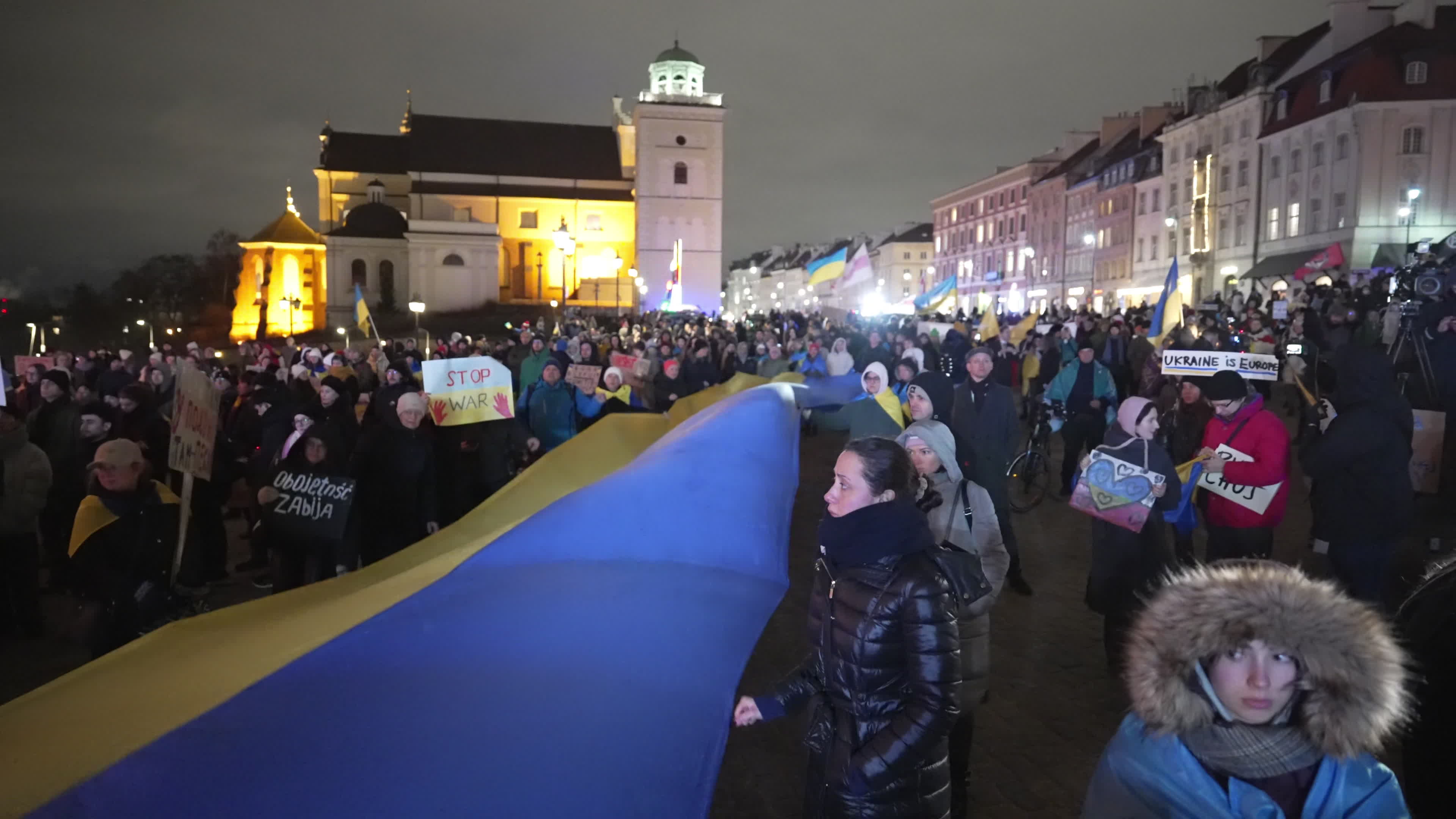 Ukrainians in Poland mark 4th anniversary of Russian invasion