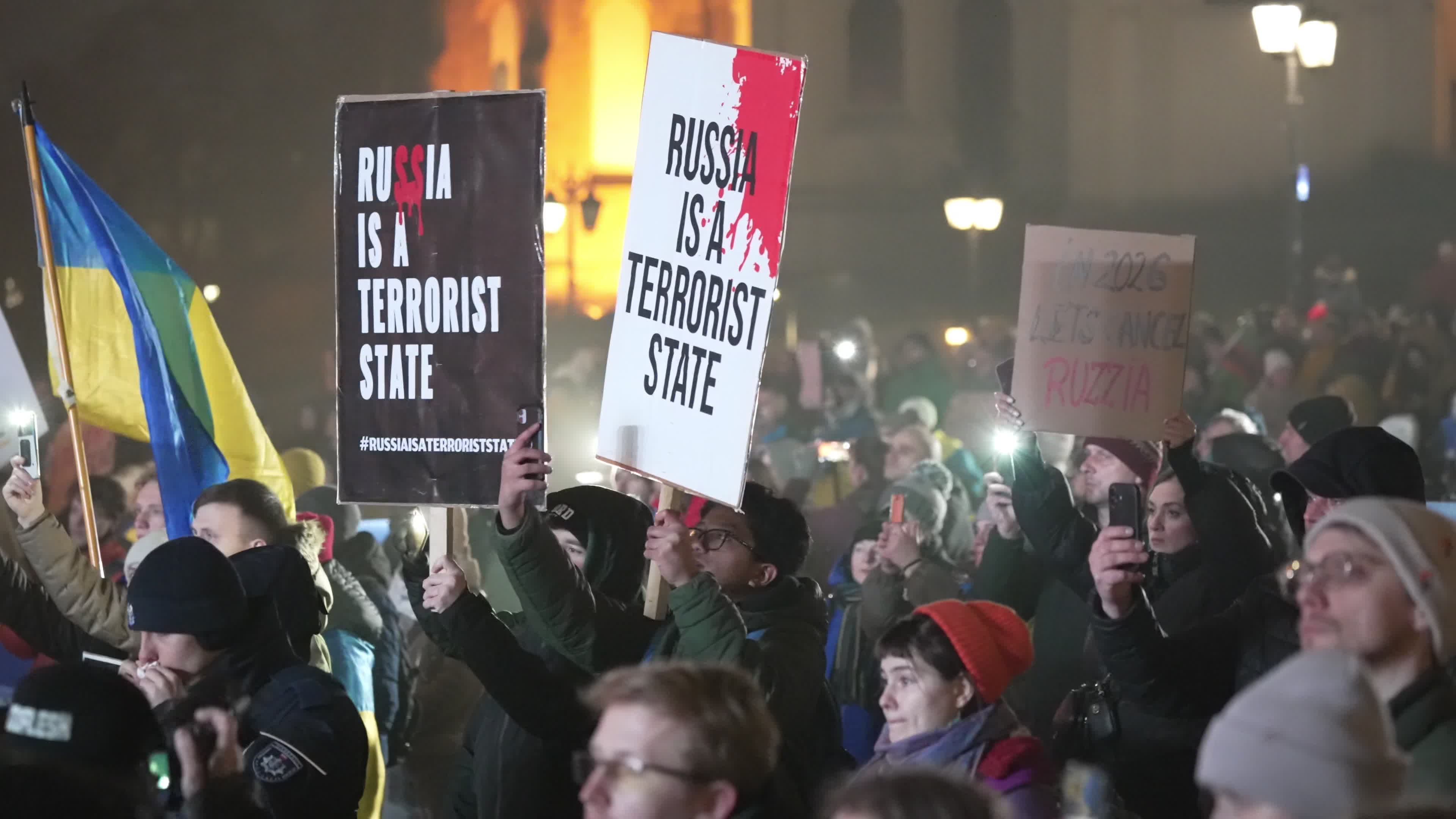 Ukrainians in Poland mark 4th anniversary of Russian invasion