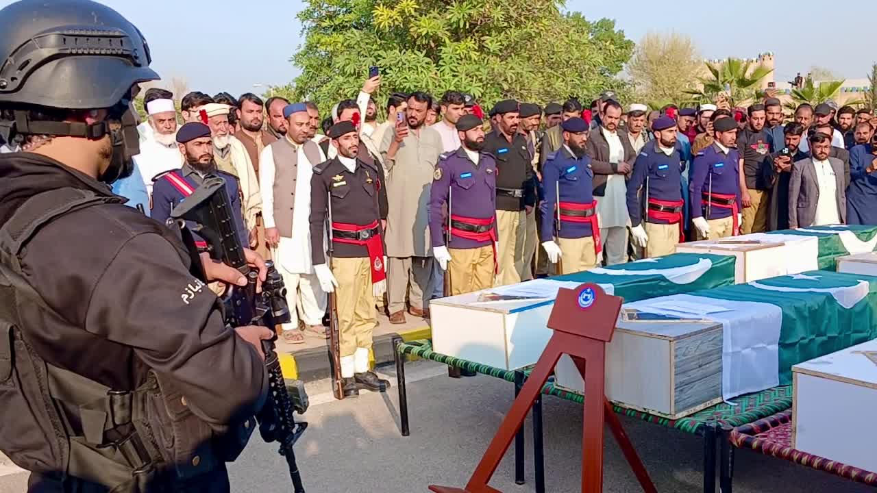 Funeral Held for Police Officers Killed in Kohat Attack