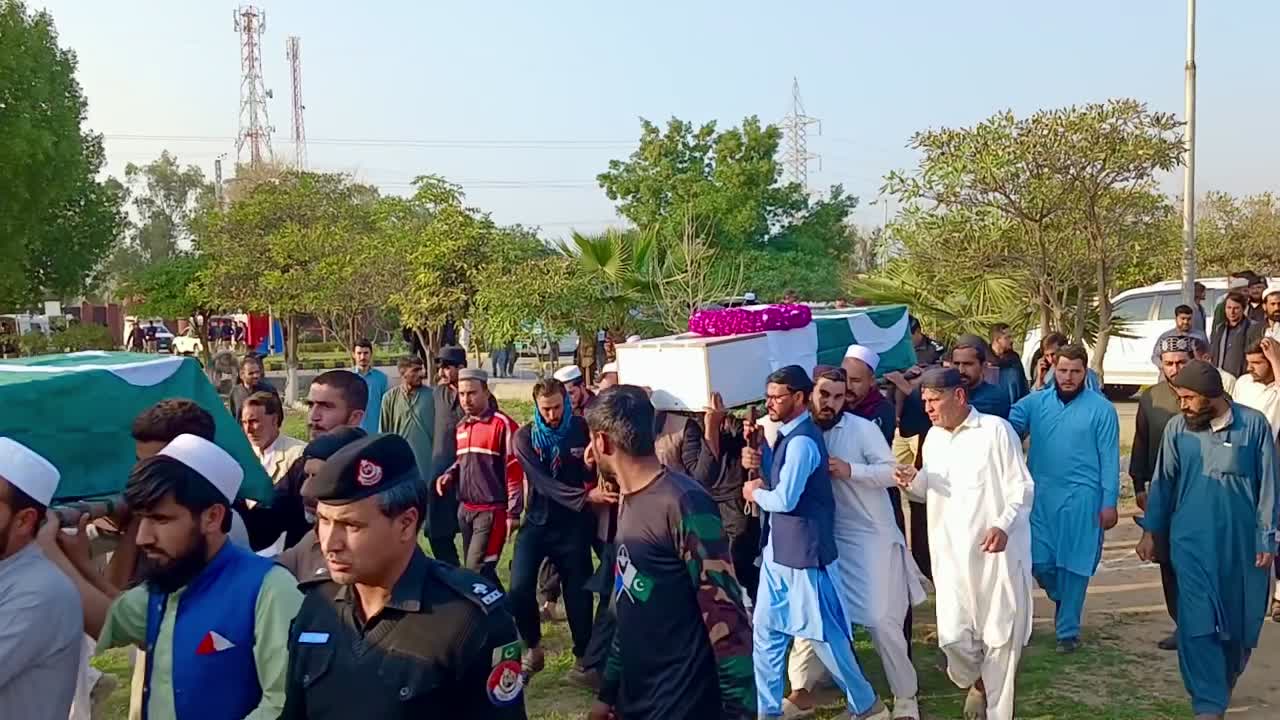 Funeral Held for Police Officers Killed in Kohat Attack