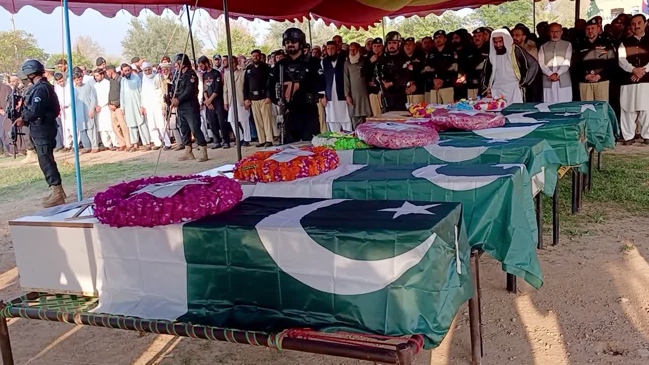 Funeral Held for Police Officers Killed in Kohat Attack