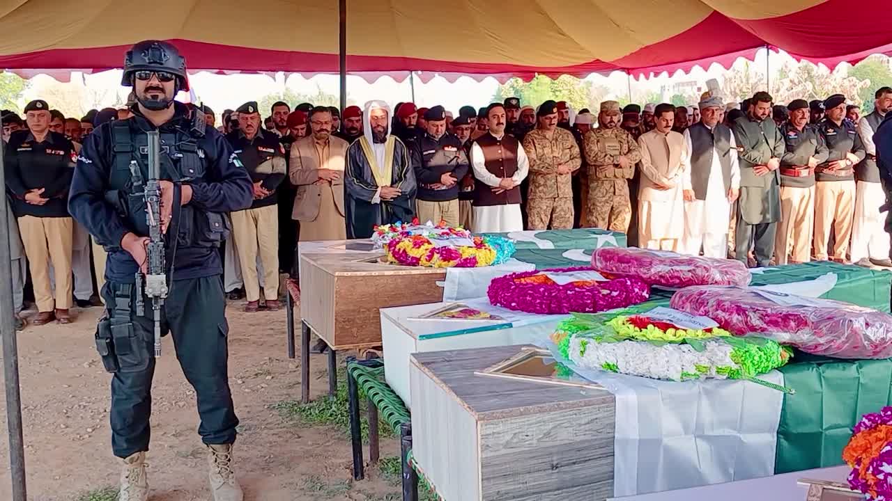 Funeral Held for Police Officers Killed in Kohat Attack
