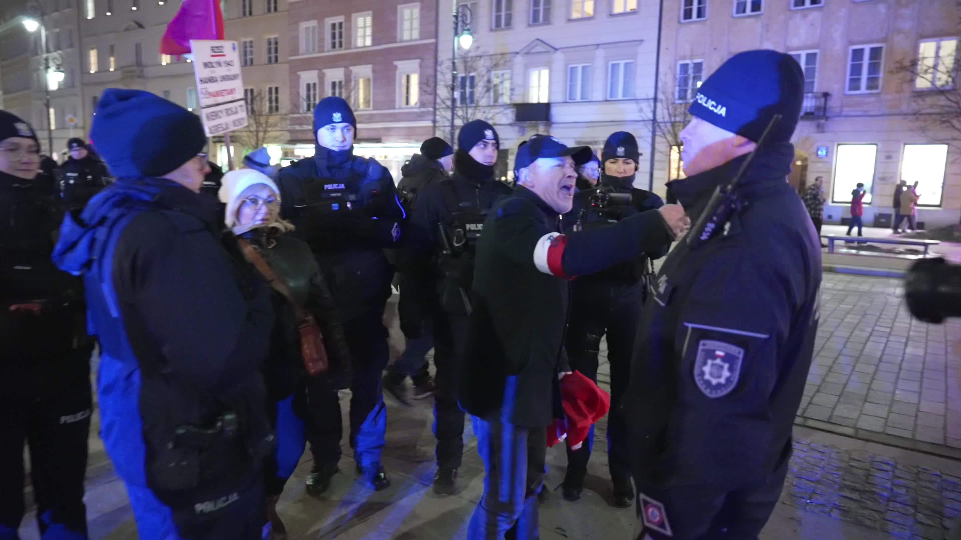 Counter demonstration on 4th anniversary of Russian invasion of Ukraine
