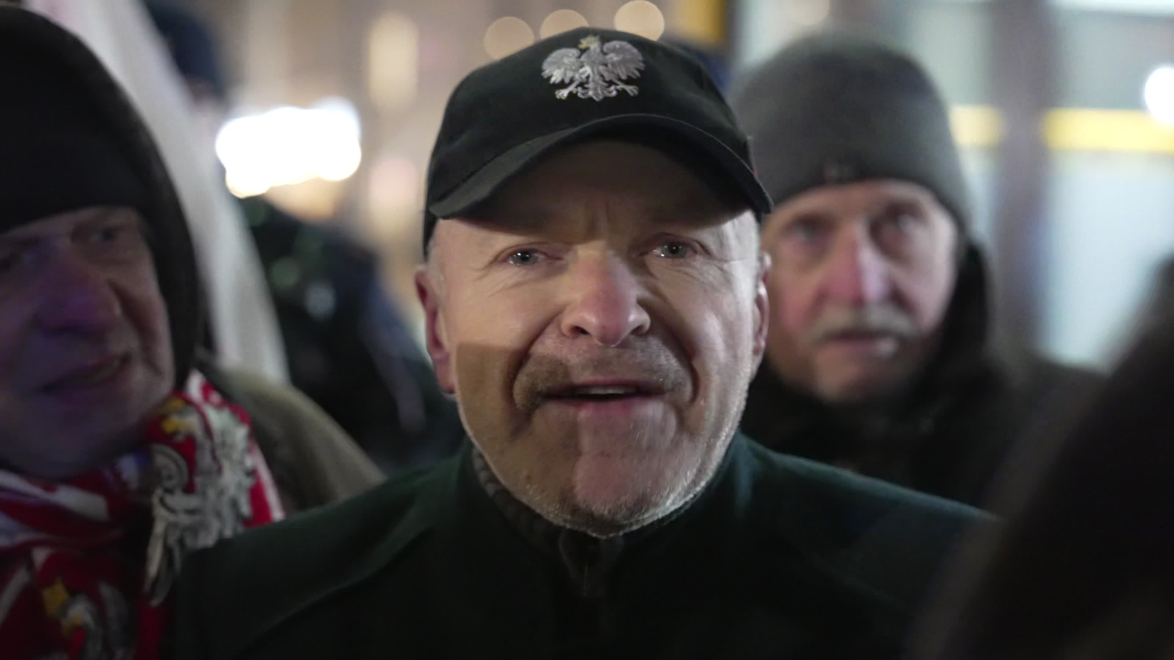 Counter demonstration on 4th anniversary of Russian invasion of Ukraine