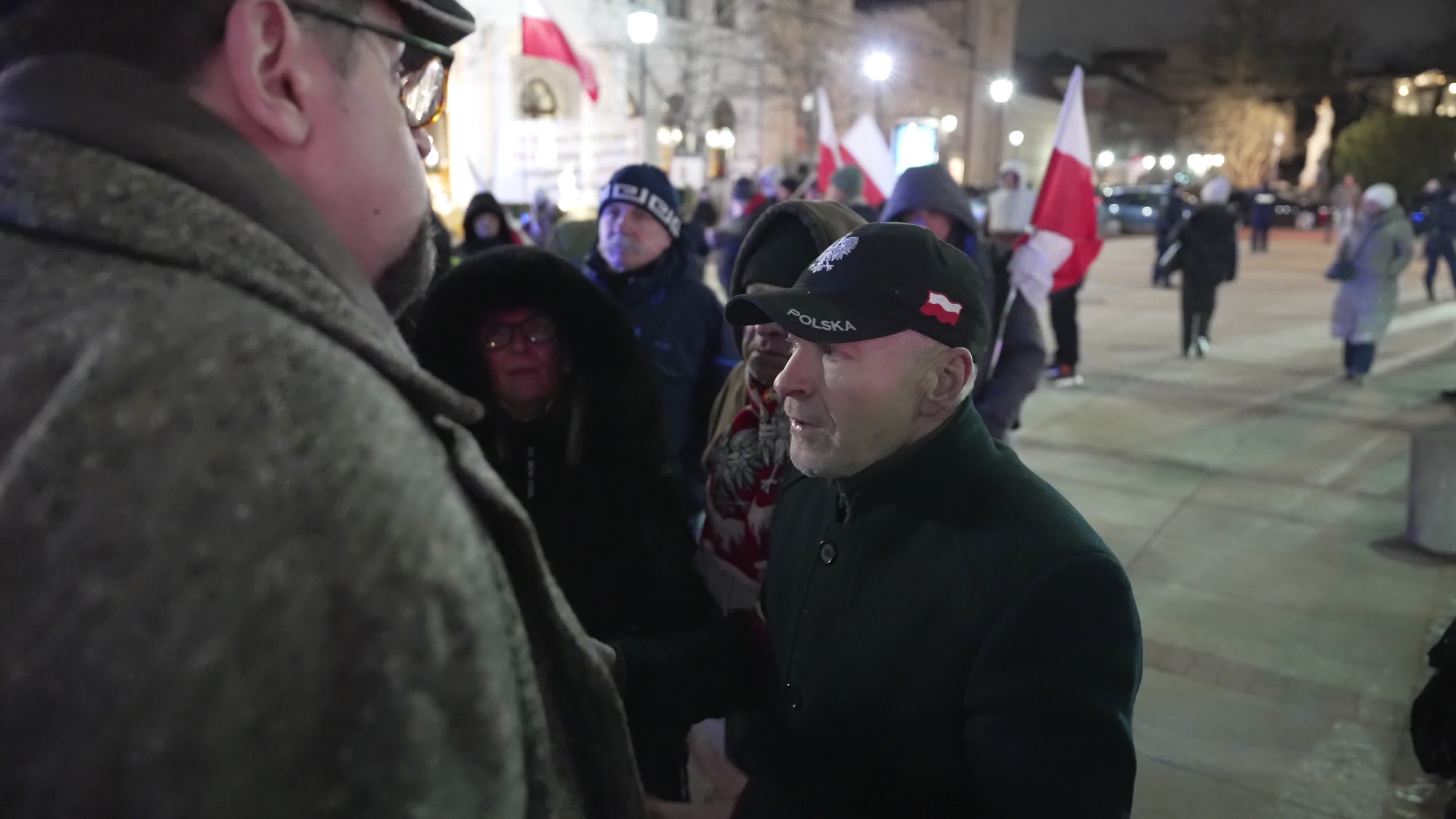 Counter demonstration on 4th anniversary of Russian invasion of Ukraine