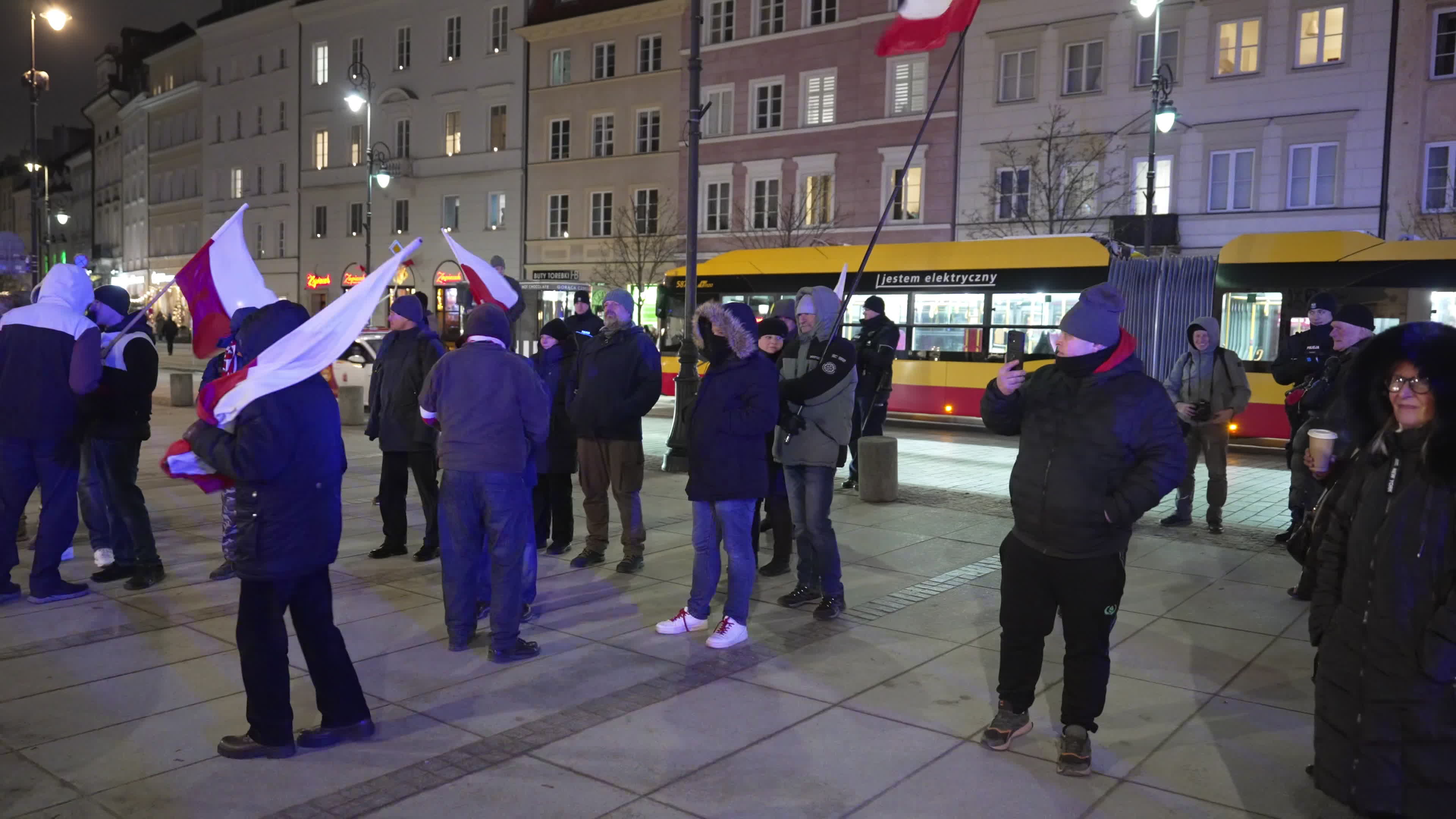 Counter demonstration on 4th anniversary of Russian invasion of Ukraine