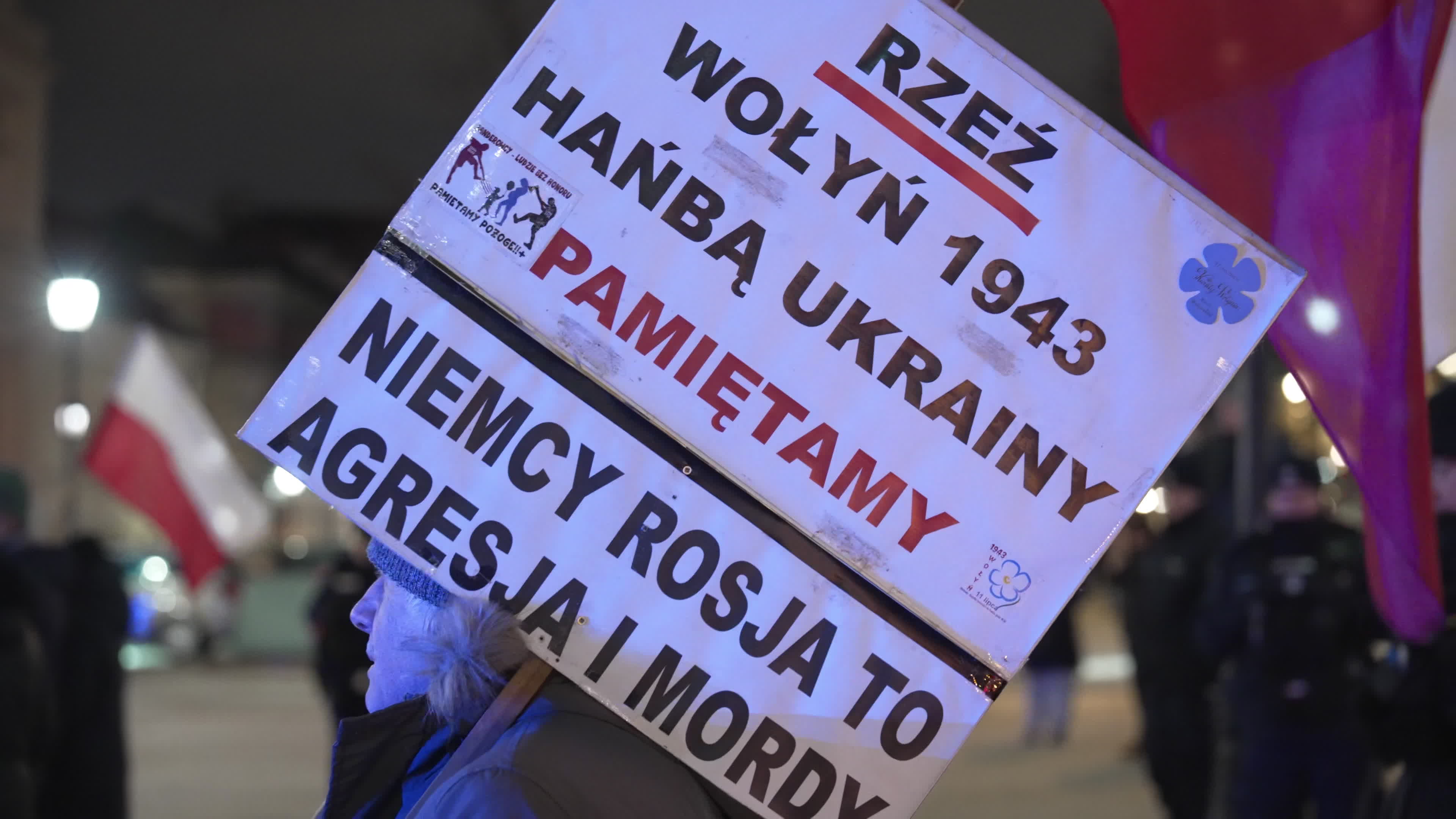 Counter demonstration on 4th anniversary of Russian invasion of Ukraine