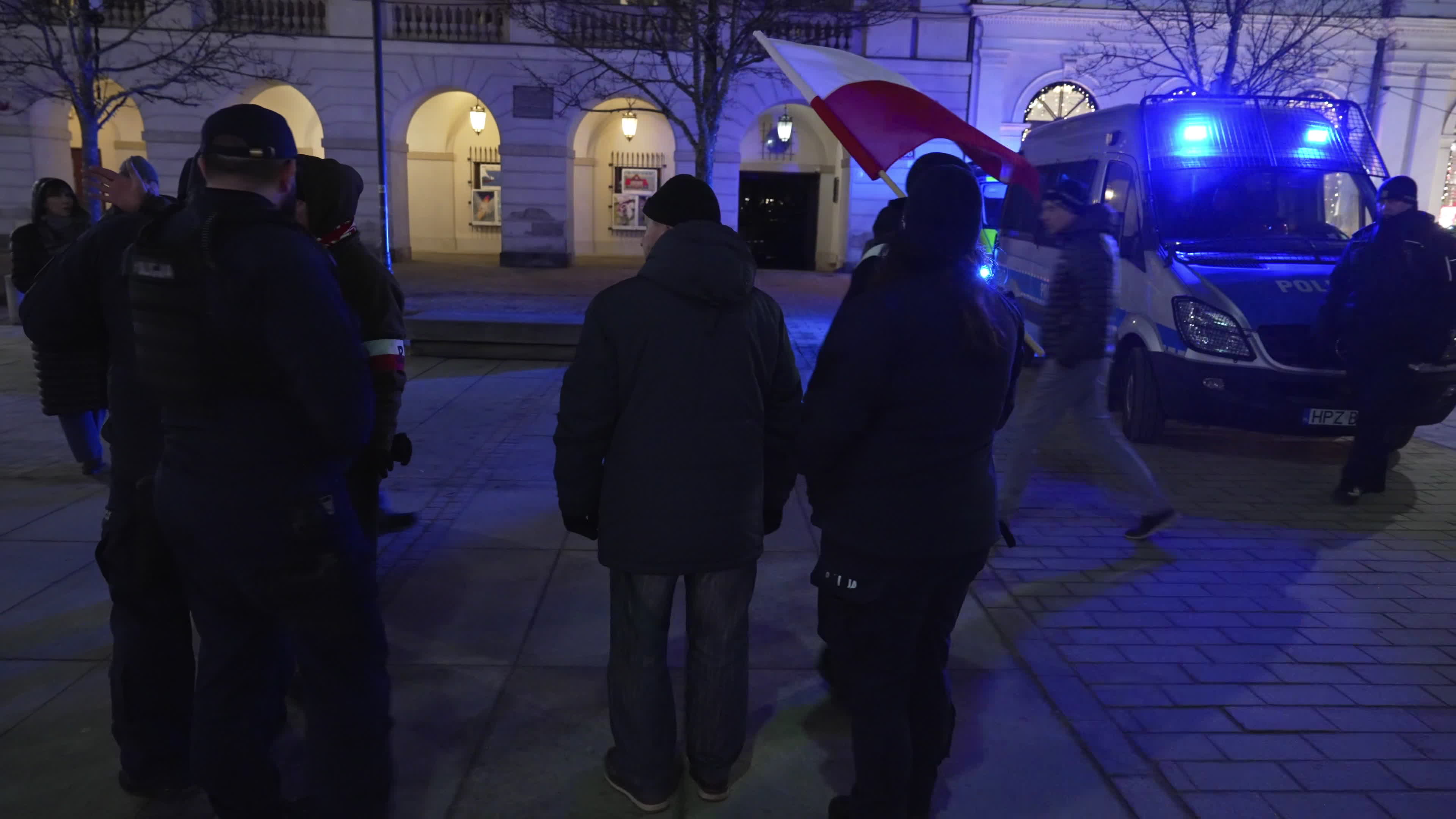 Counter demonstration on 4th anniversary of Russian invasion of Ukraine