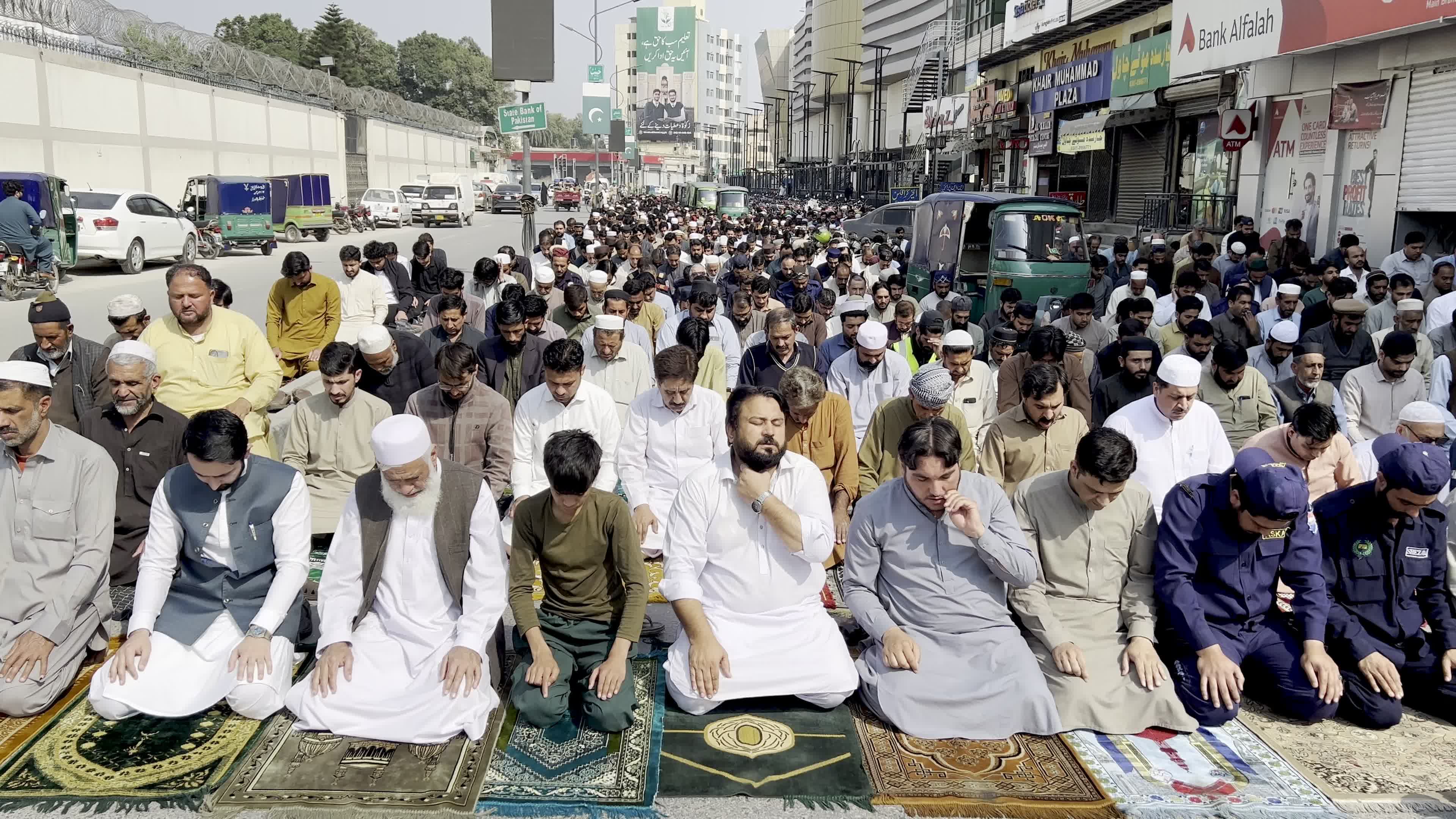 Muslims gather for the second Friday prayers of Ramadan across Pakistan