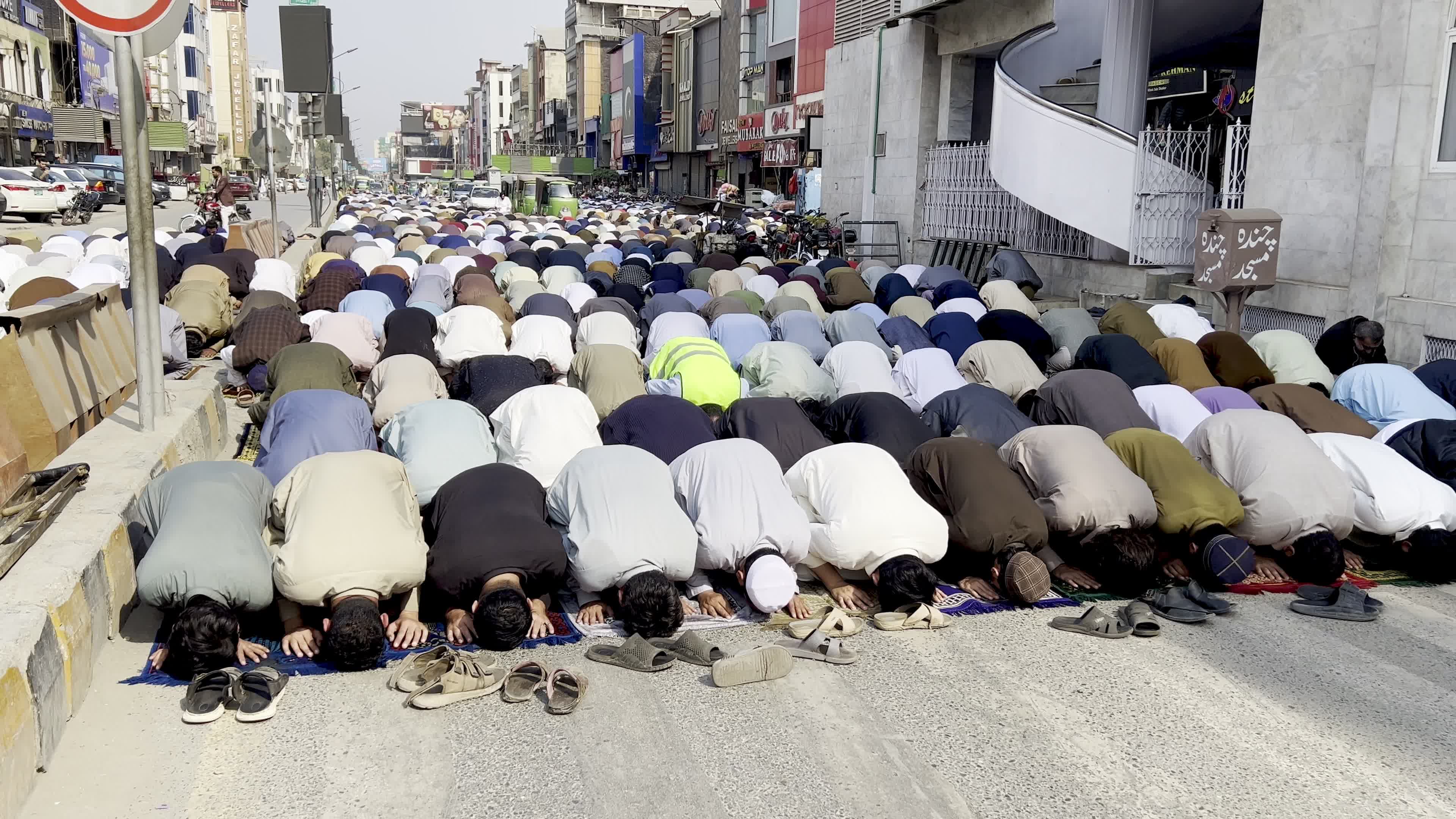 Muslims gather for the second Friday prayers of Ramadan across Pakistan