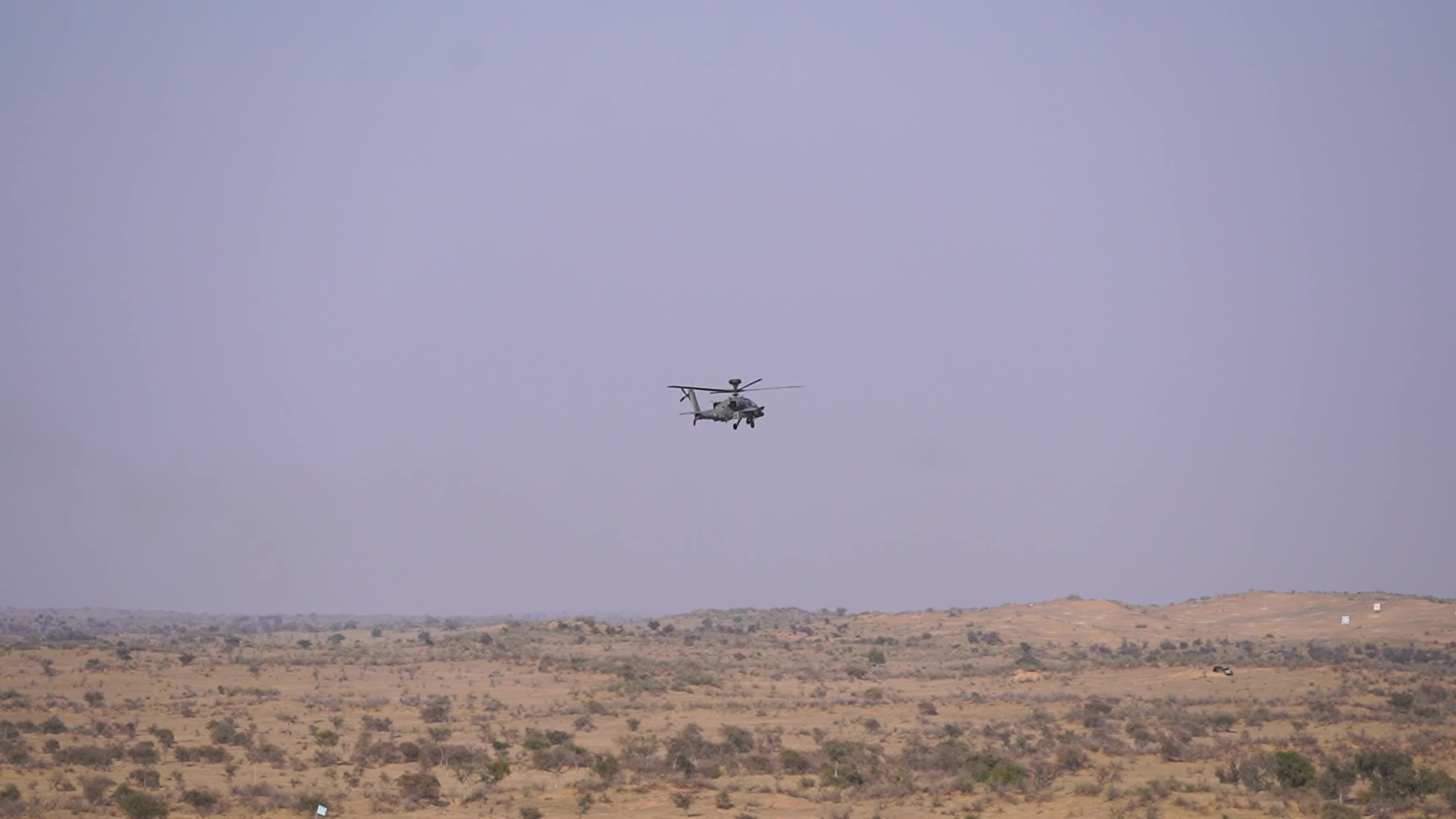 Indian Army and Air Defense show Live weapons display as part of "Exercise Kharga Shakti 2026" at Mahajan Field Firing Range