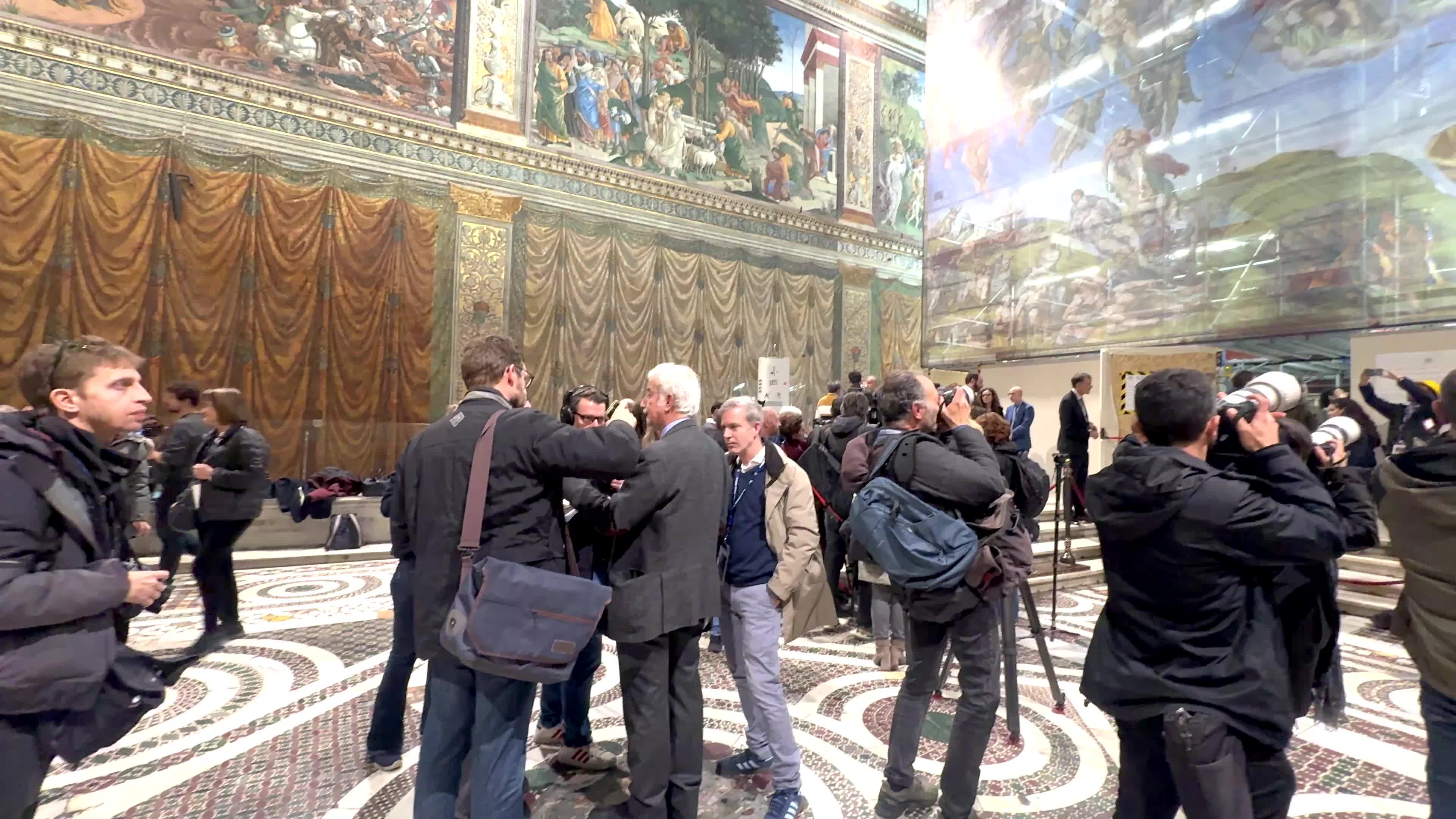 Extraordinary Maintenance Of Michelangelo's 'Last Judgement' In The Sistine Chapel, On February 28, 2026 In Vatican City, Vatican.