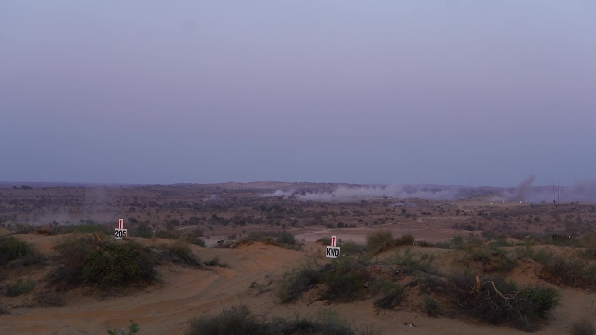 Indian Army and Air Defense show Live weapons display as part of "Exercise Kharga Shakti 2026" at Mahajan Field Firing Range - 02/23/2026