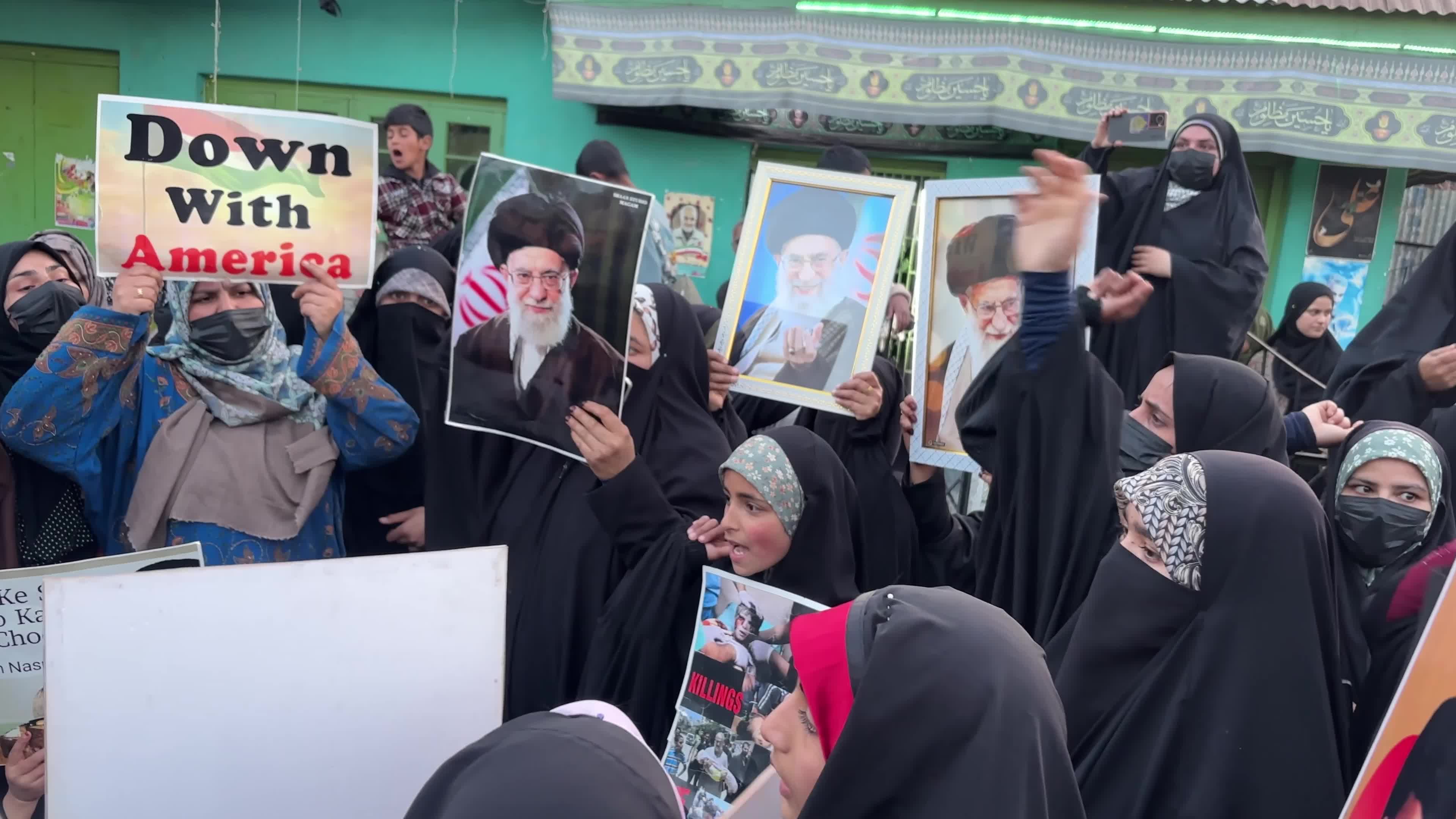 Kashmir Protest Condemns U.S.-Israel Strikes on Iran