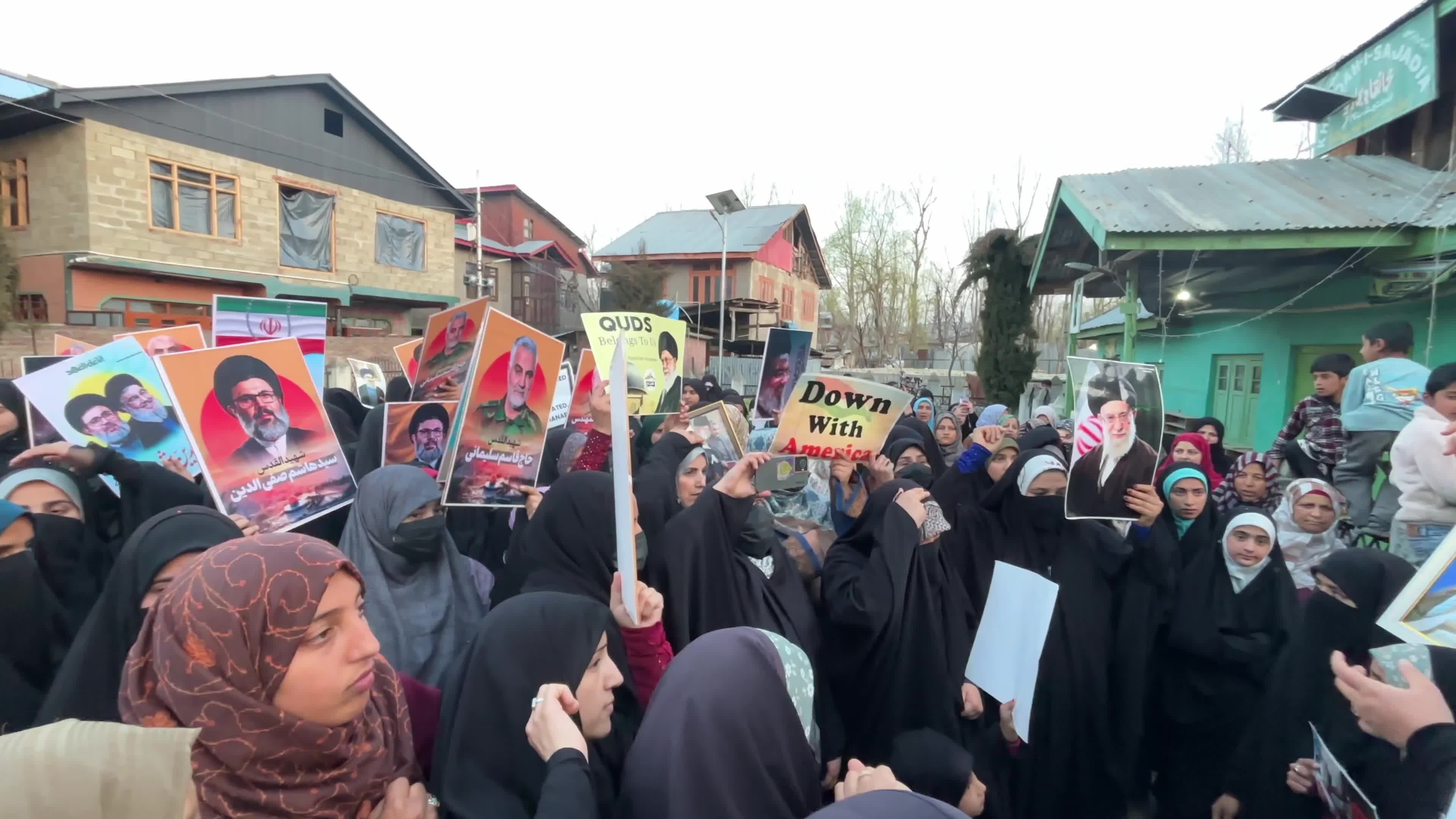 Kashmir Protest Condemns U.S.-Israel Strikes on Iran