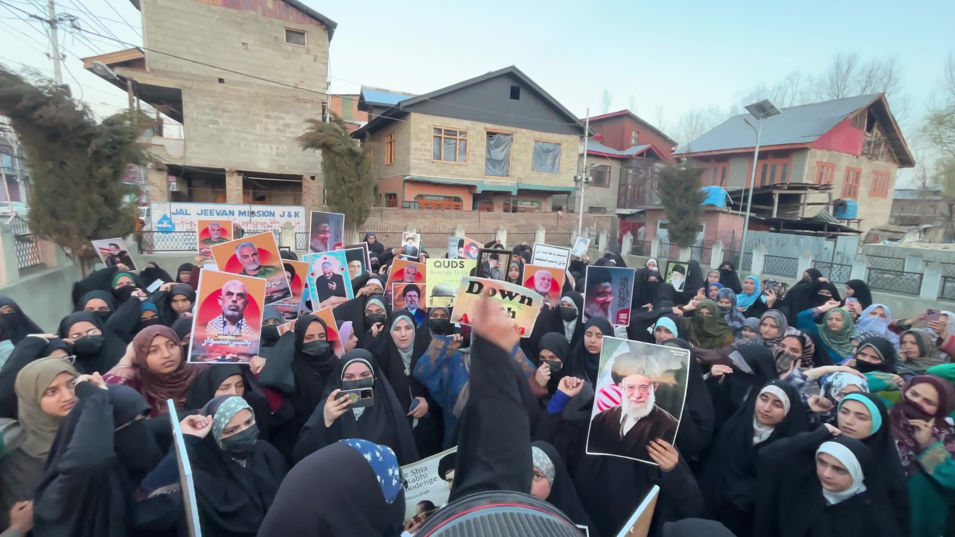 Kashmir Protest Condemns U.S.-Israel Strikes on Iran