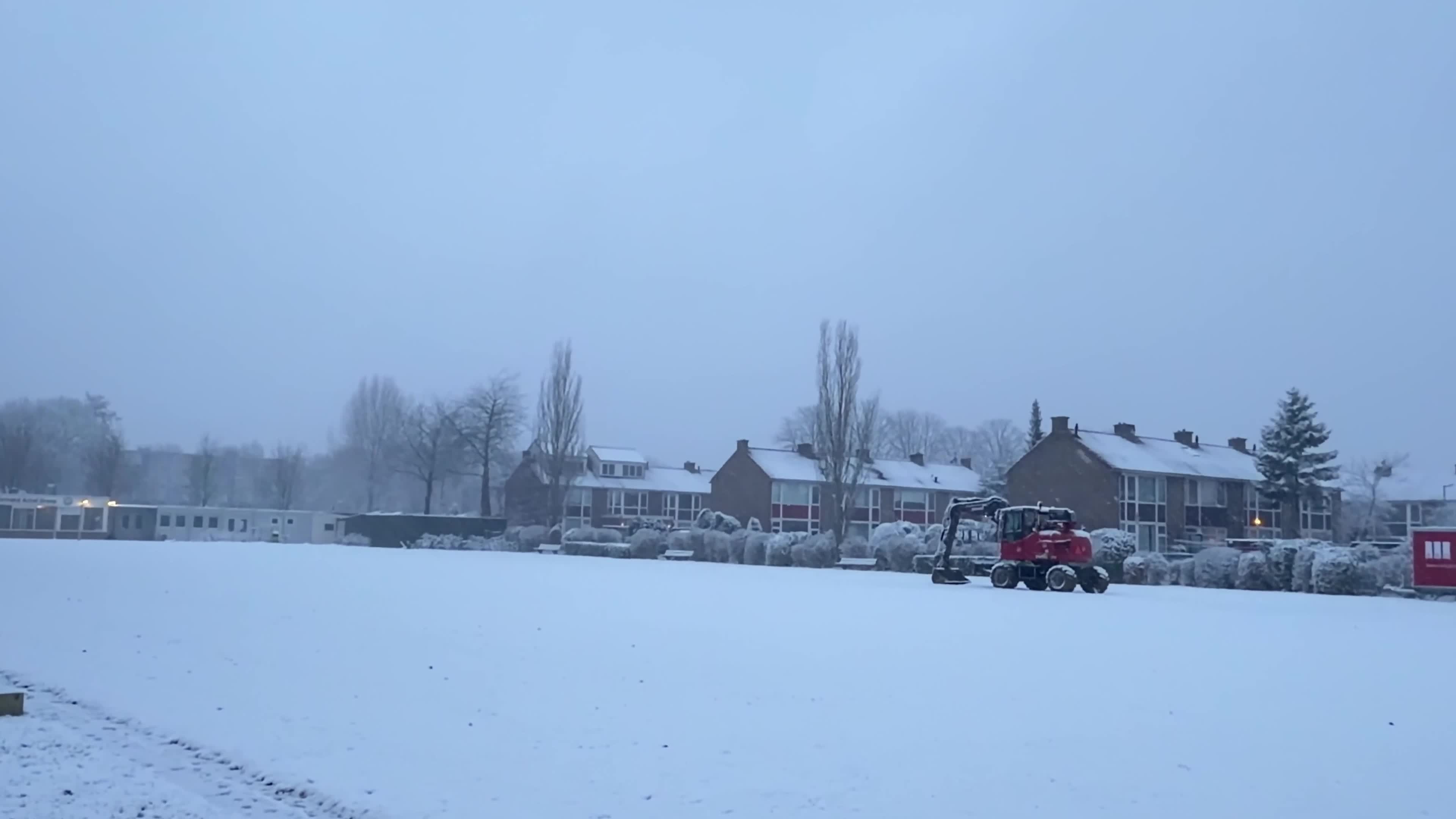 Winter Snowfall Affects the Netherlands