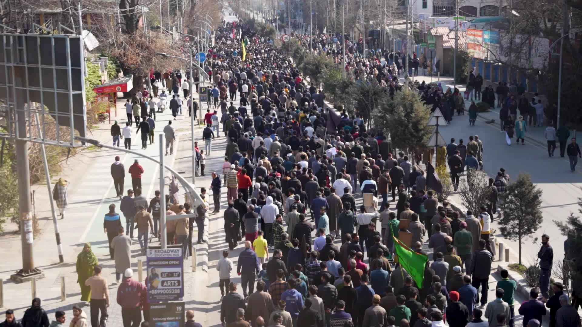 Massive Protests Erupt Across Kashmir After assassination of Iran’s Supreme Leader Ayatollah Khamenei