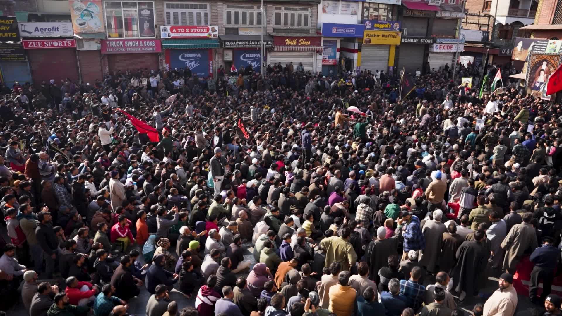 Massive Protests Erupt Across Kashmir After assassination of Iran’s Supreme Leader Ayatollah Khamenei
