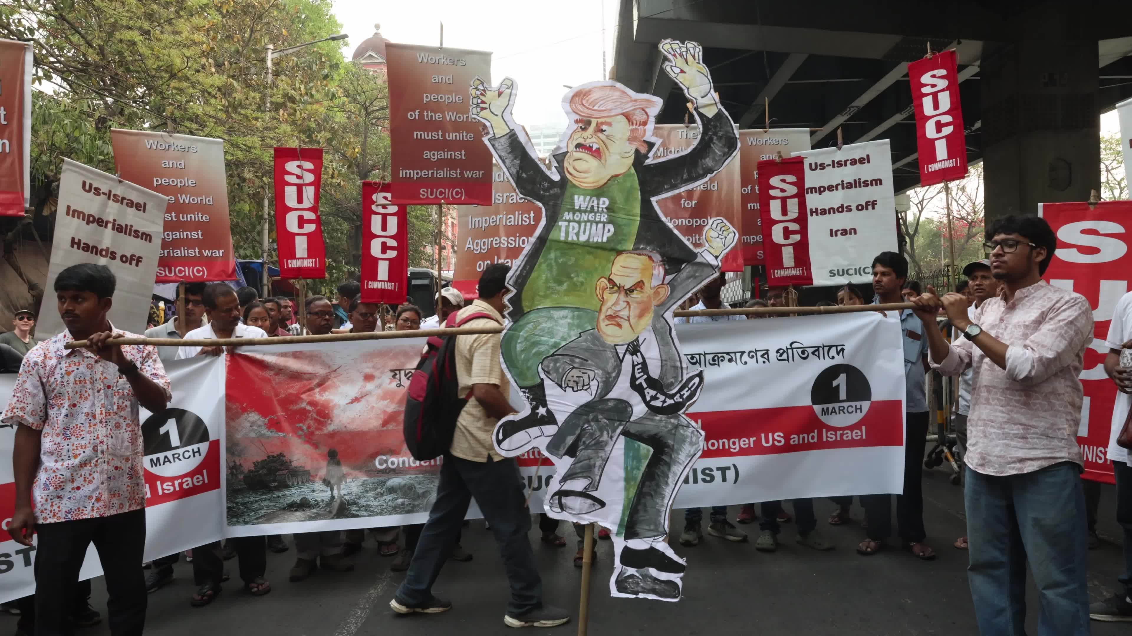 Protest March Against Killing Of Iranian Supreme Leader in Kolkata, India