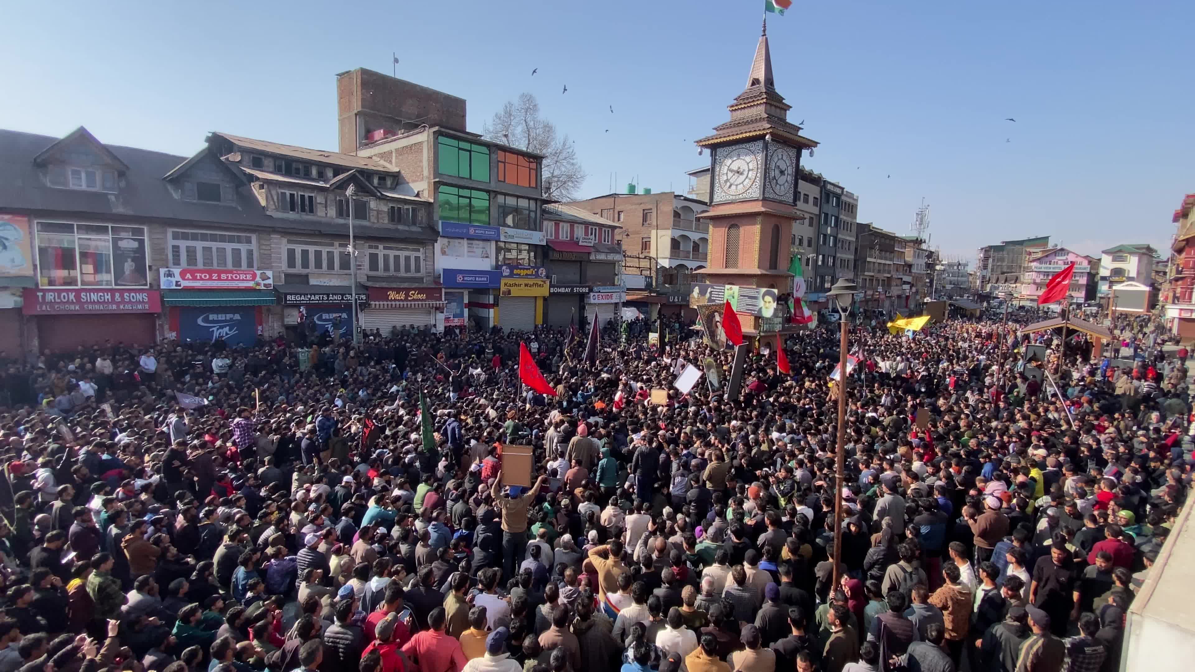 Massive Protests Erupt Across Kashmir After assassination of Iran’s Supreme Leader Ayatollah Khamenei
