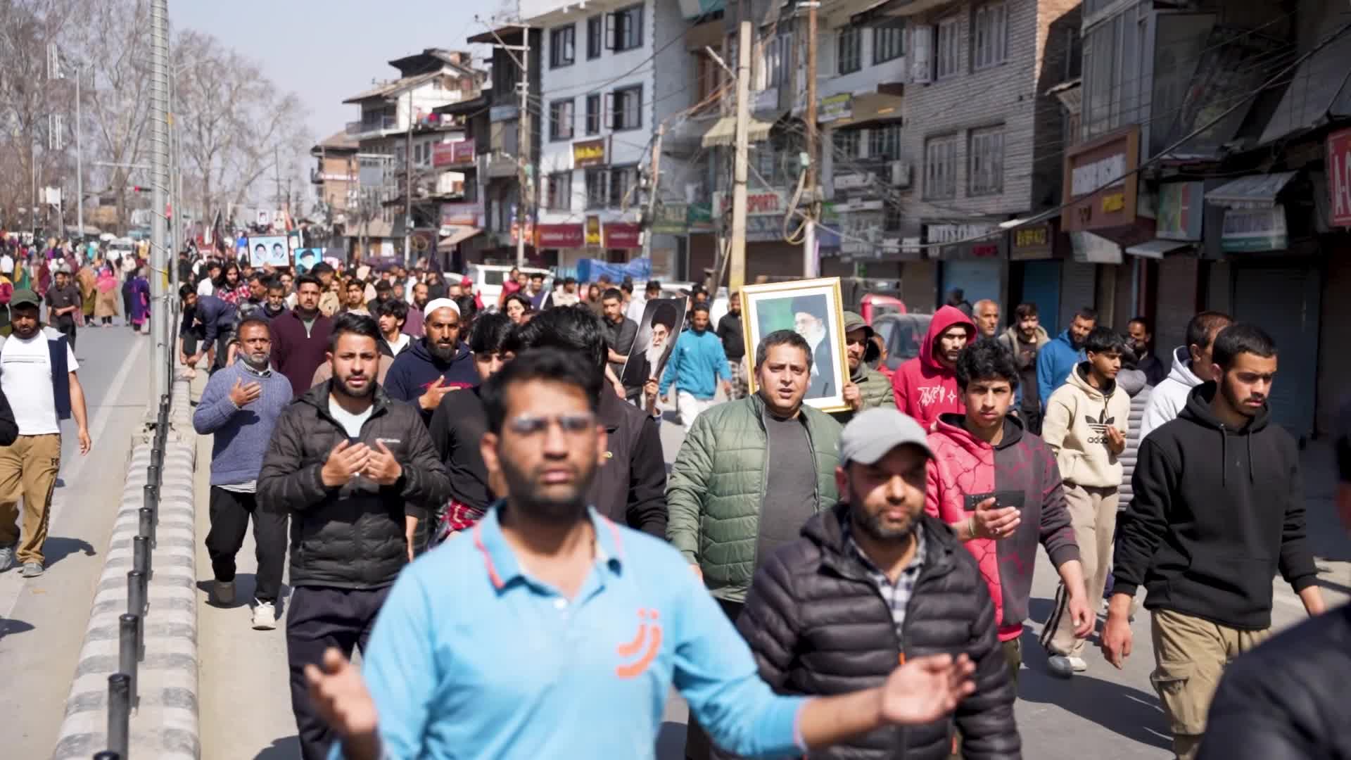 Massive Protests Erupt Across Kashmir After assassination of Iran’s Supreme Leader Ayatollah Khamenei