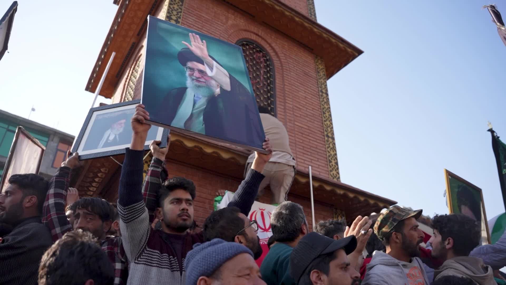 Massive Protests Erupt Across Kashmir After assassination of Iran’s Supreme Leader Ayatollah Khamenei