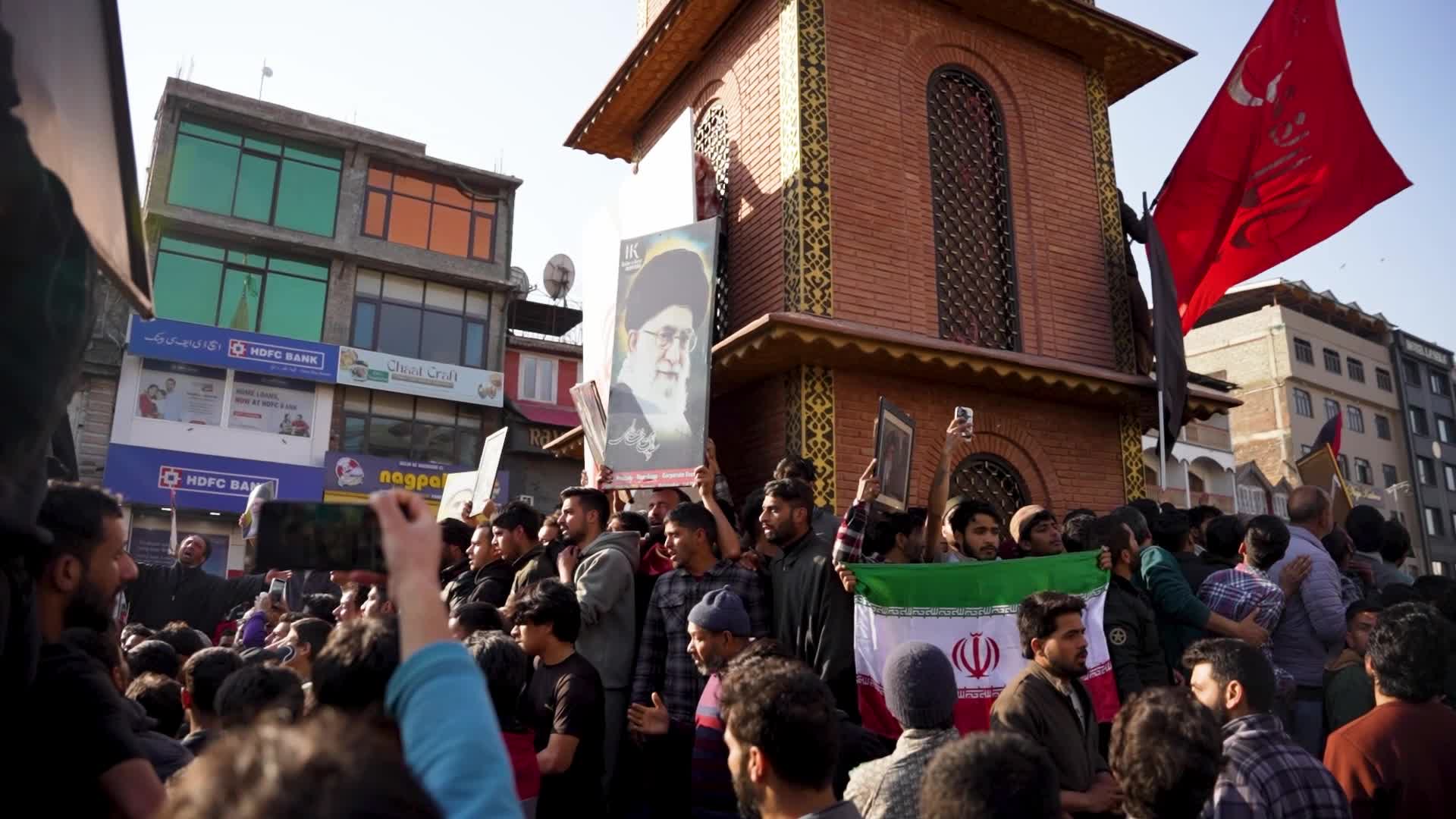 Massive Protests Erupt Across Kashmir After assassination of Iran’s Supreme Leader Ayatollah Khamenei