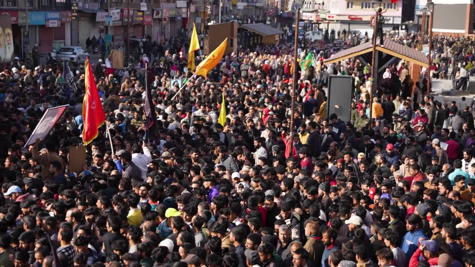 Massive Protests Erupt Across Kashmir After assassination of Iran’s Supreme Leader Ayatollah Khamenei