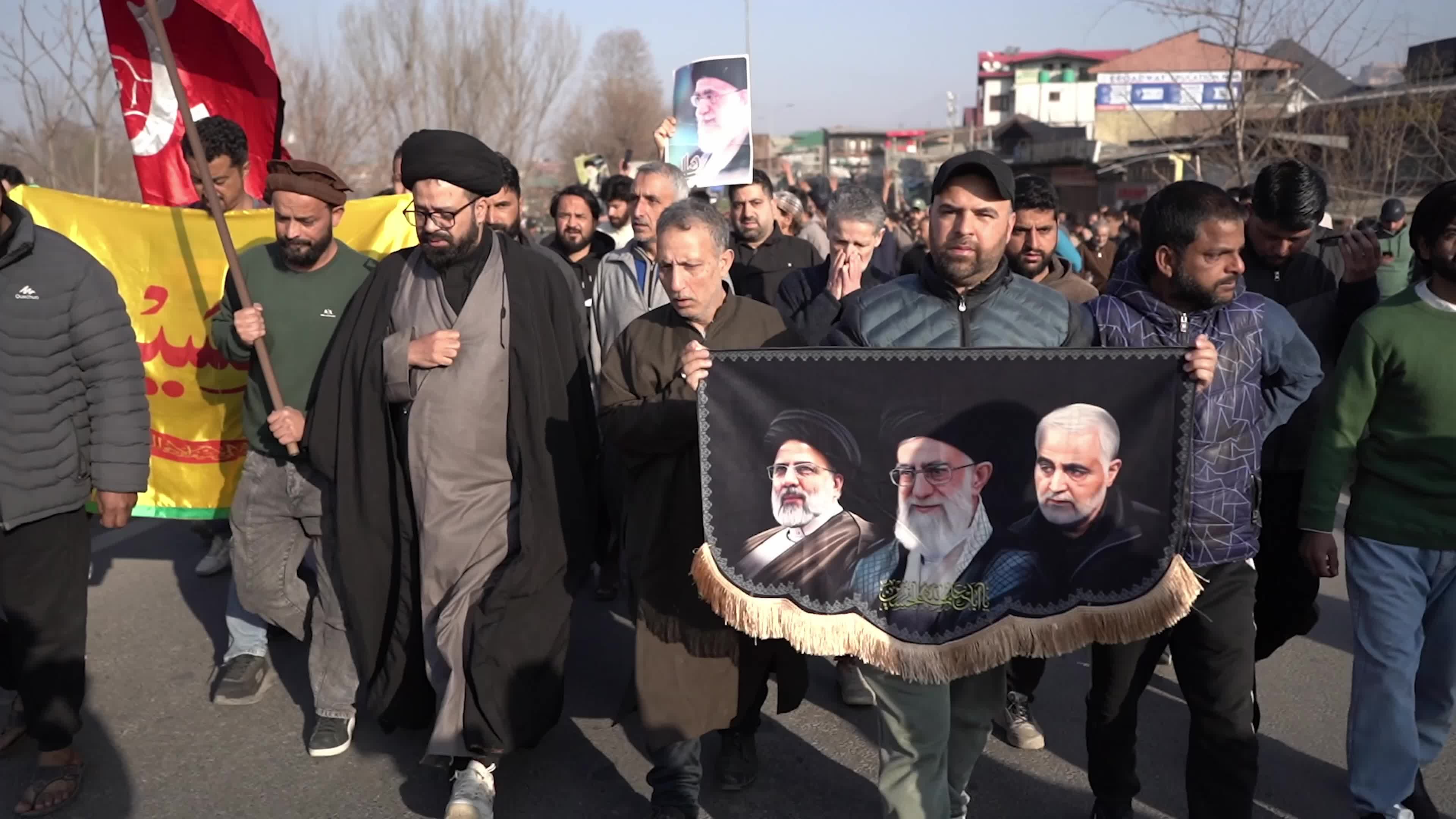 Kashmiri Muslims Protest The Killing Of Iran's Supreme Leader