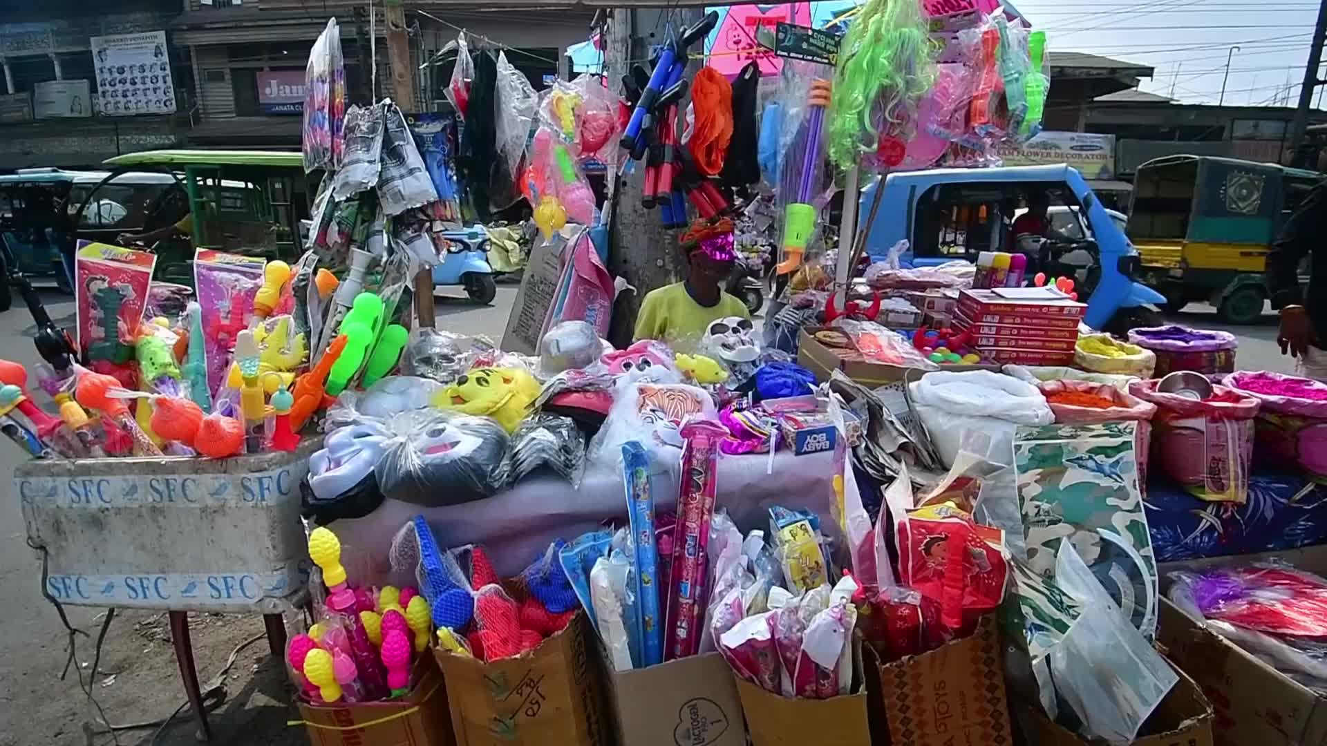 Holi Market In Assam, India