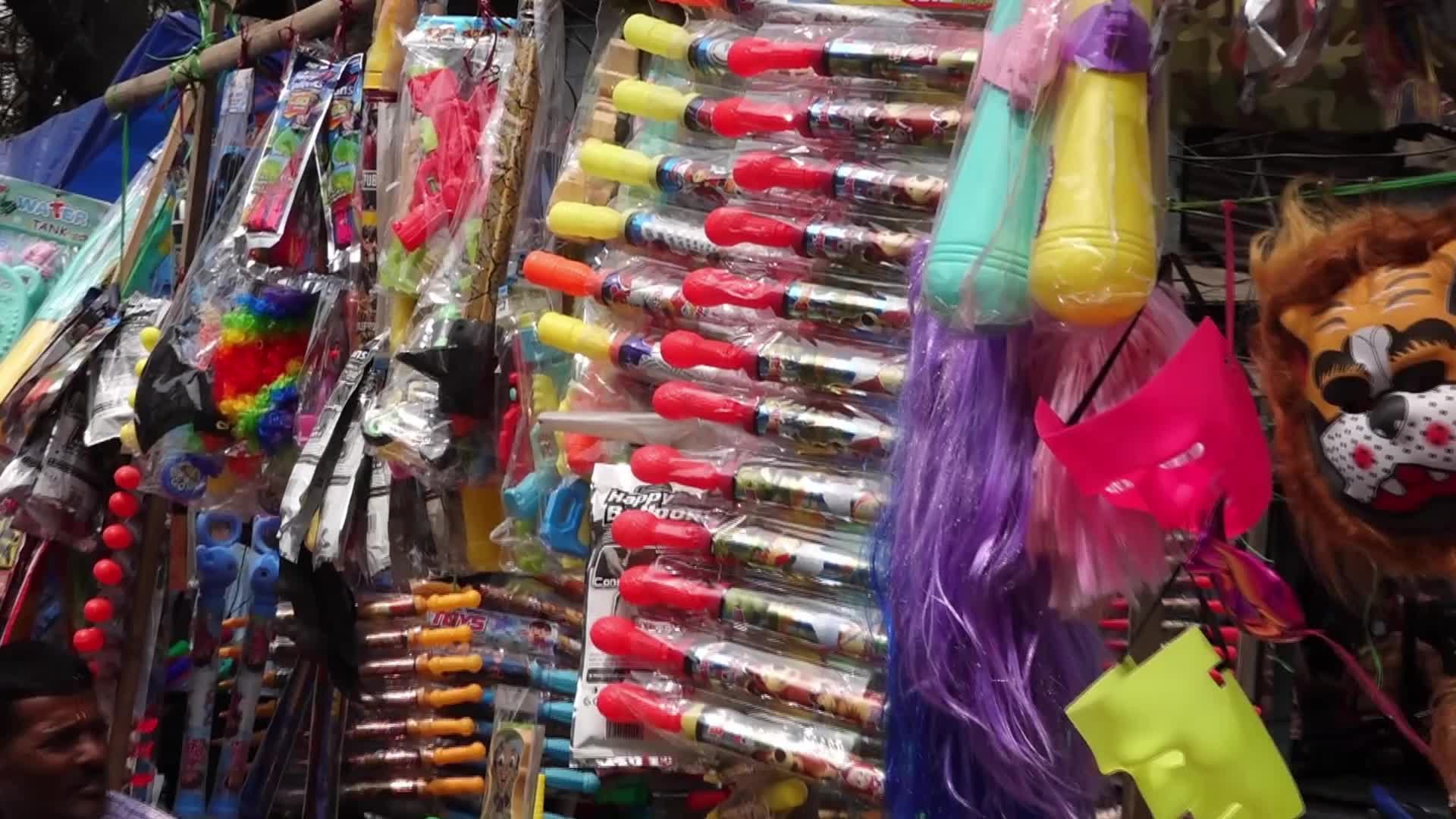 Holi Market In Assam, India